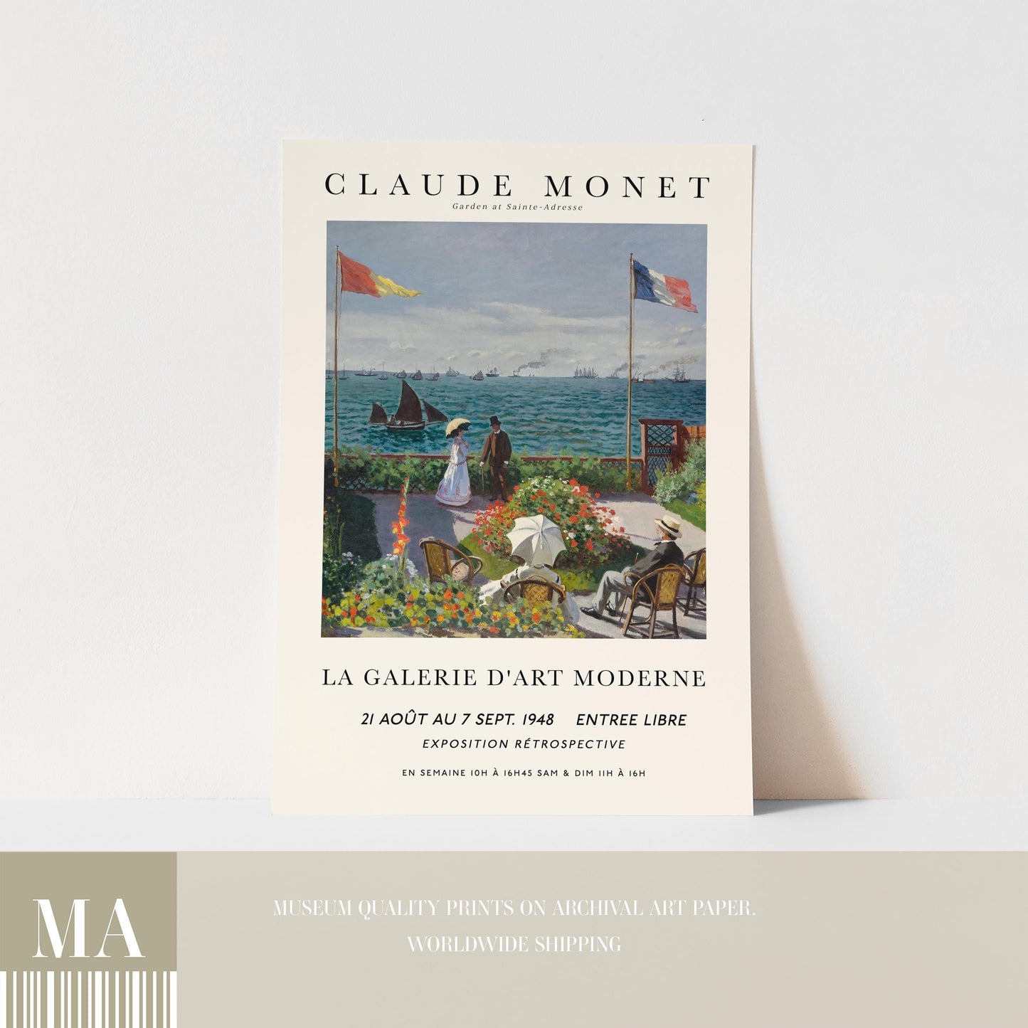 Monet - Garden at Sainte-Adresse Print