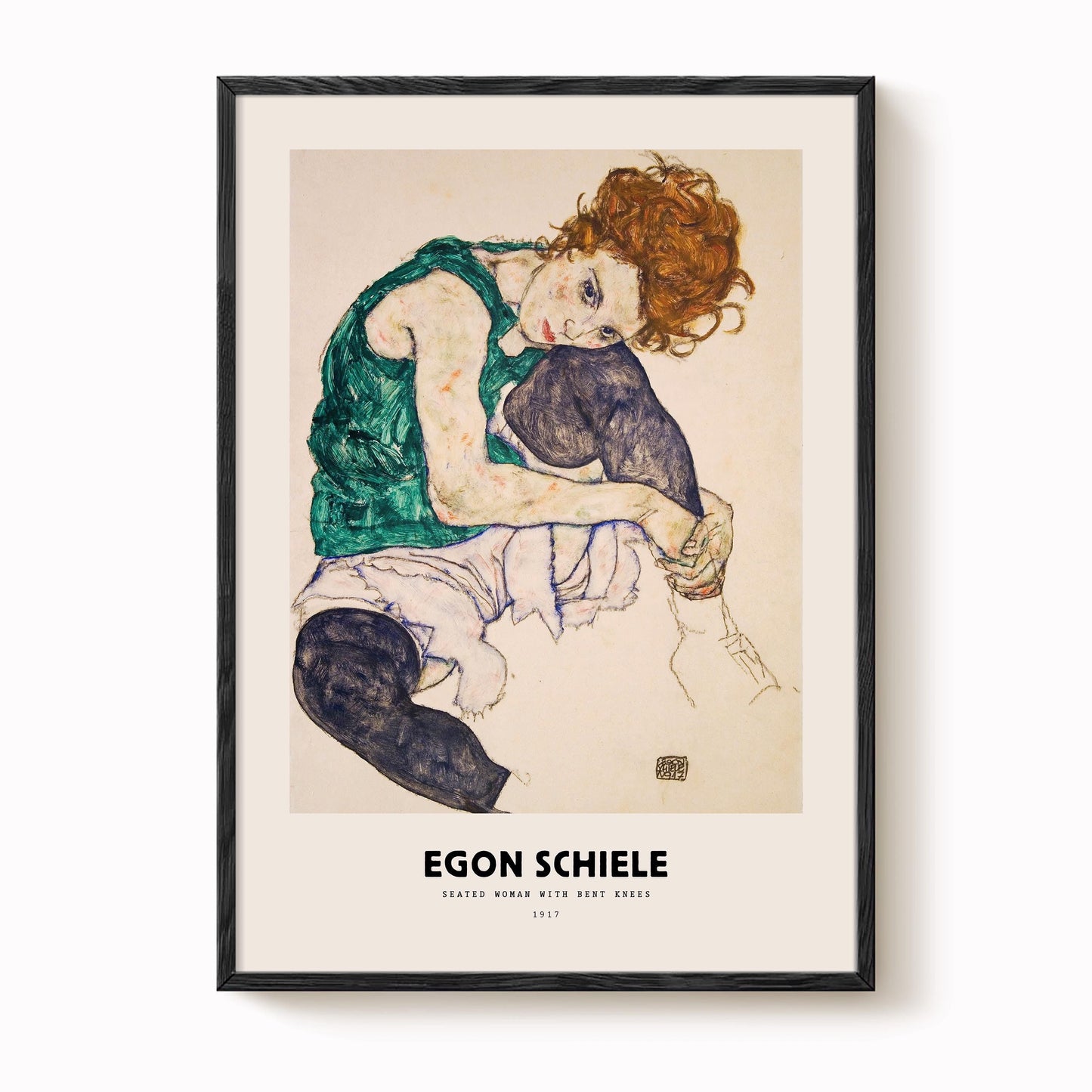 Egon Schiele - Seated Woman With Bent Knees Print