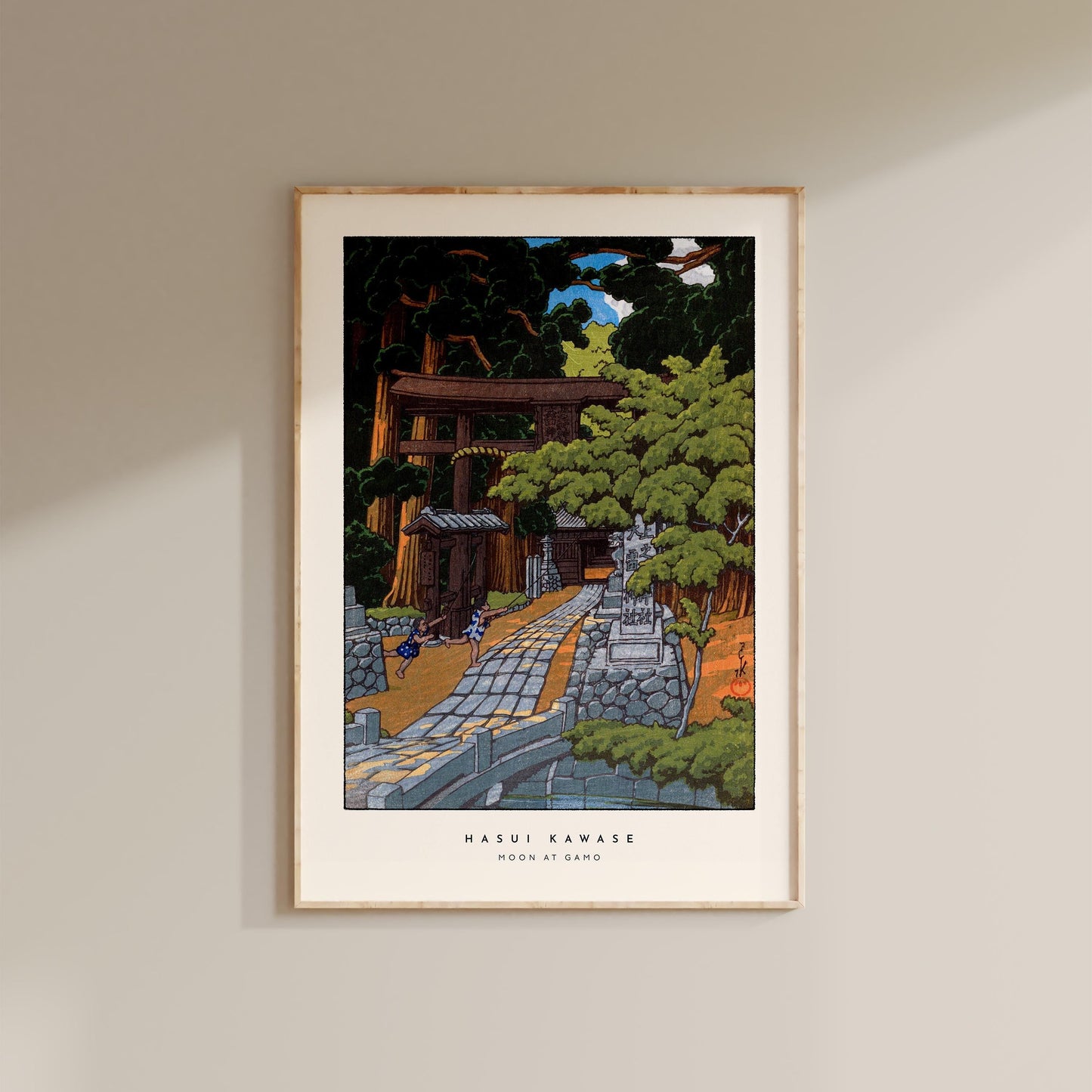 Hasui Kawase Moon At Gamo Print
