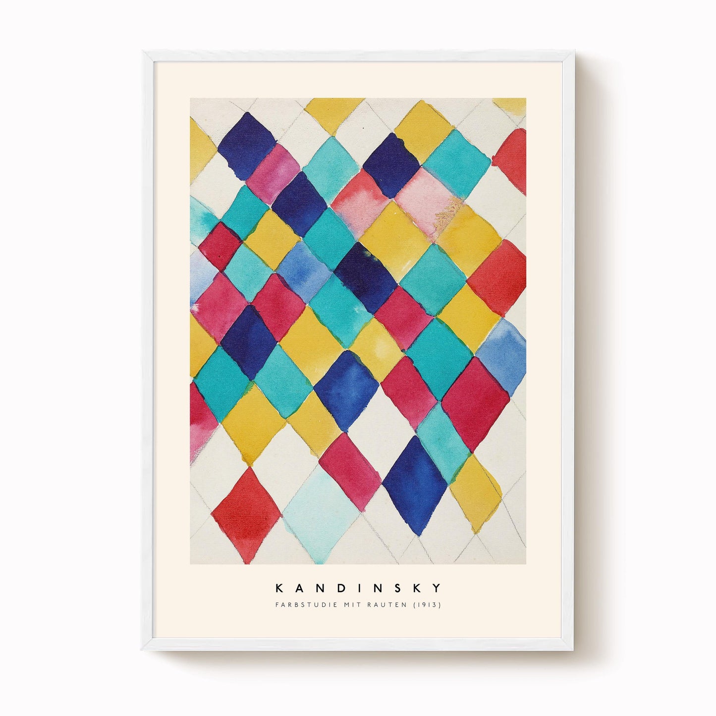 Kandinsky - Farbstudie mit Rauten Print
