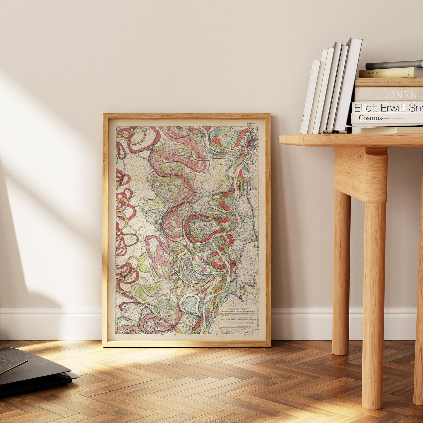 Harold Fisk Mississippi River Map Print, Natchez to Old River, Plate 22, Sheet 11