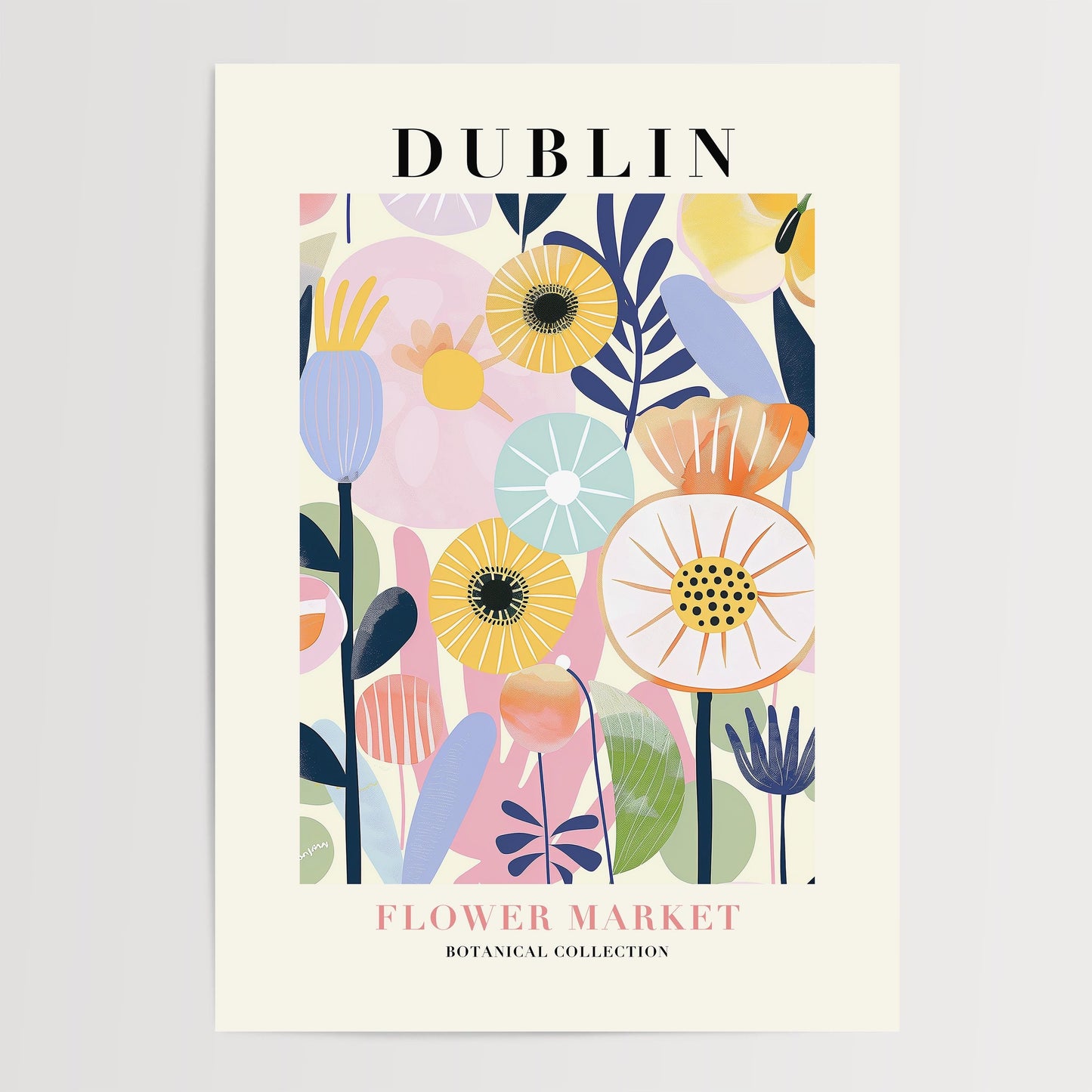 Dublin Flower Market Print