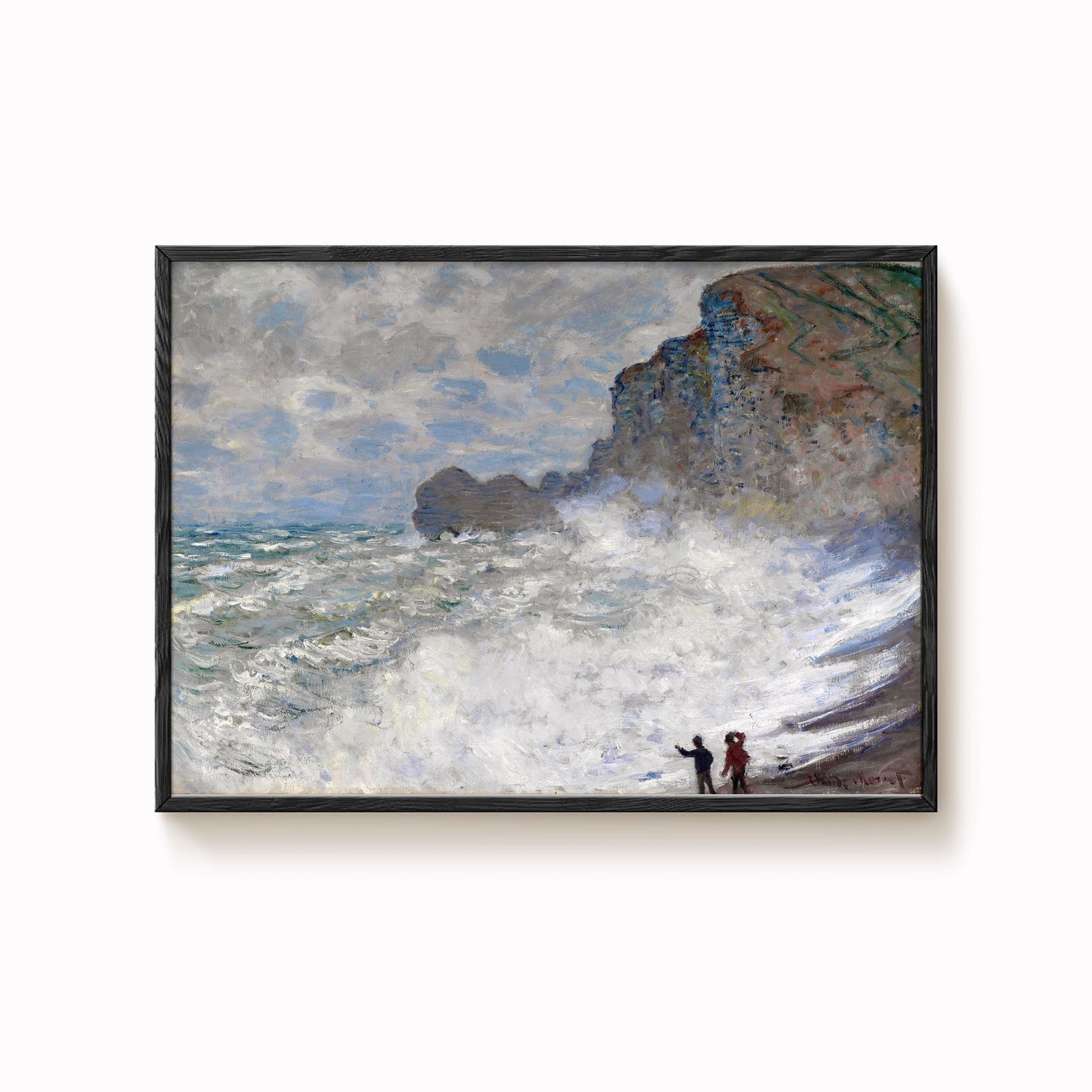 Monet - Rough Weather at Étretat Print