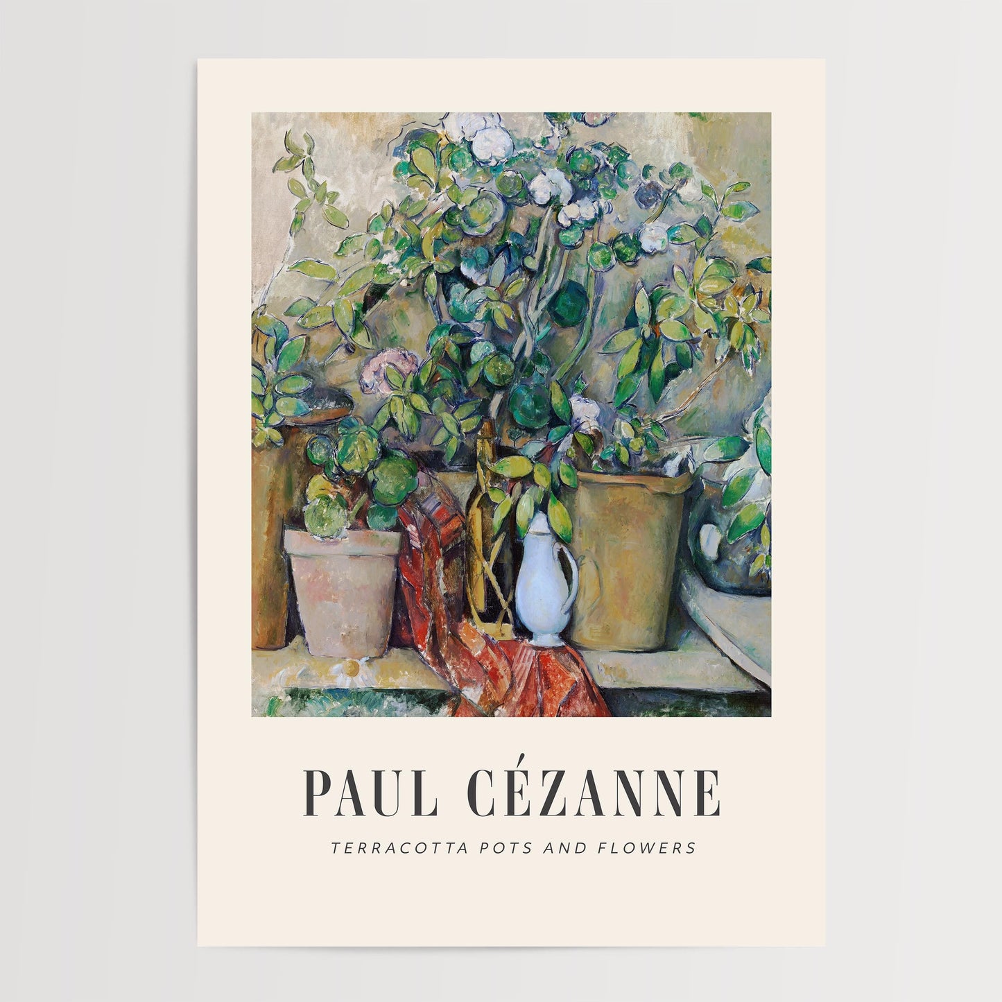 Cézanne - Terracotta Pots and Flowers Print