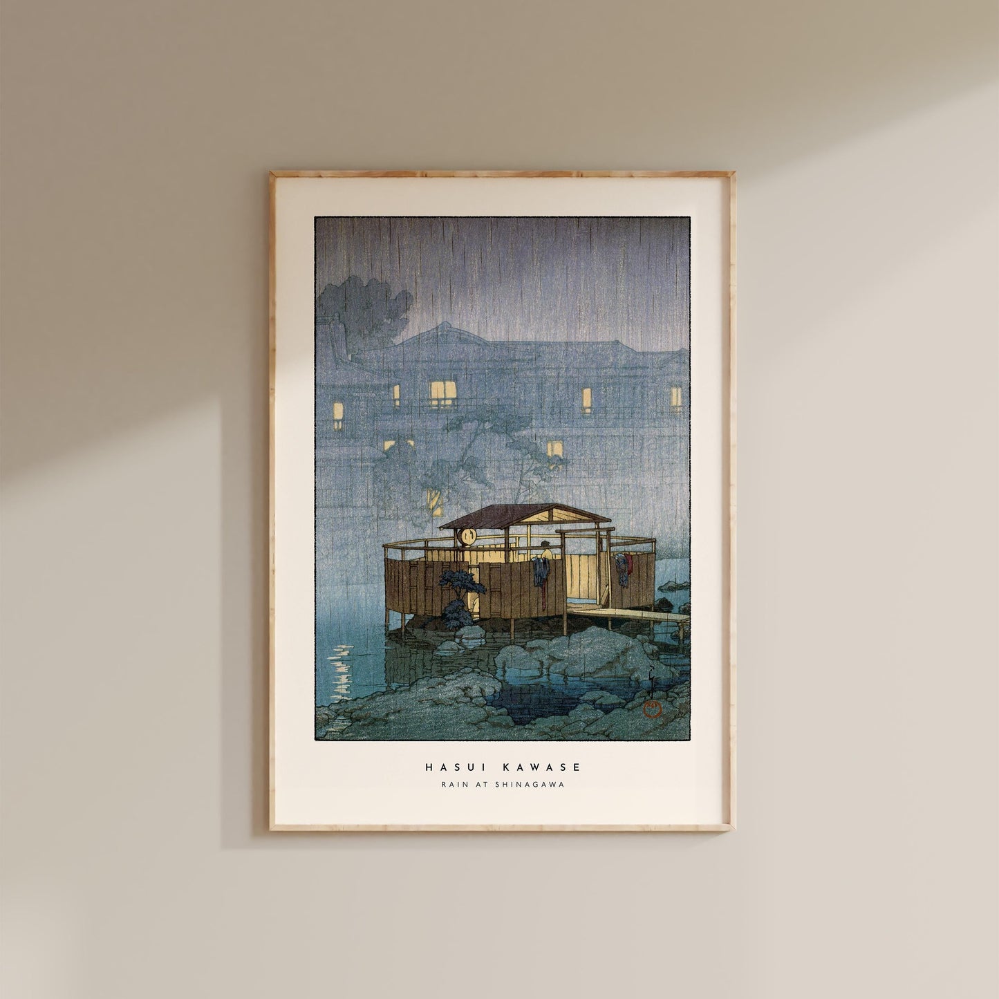 Hasui Kawase - Rain At Shinagawa Print