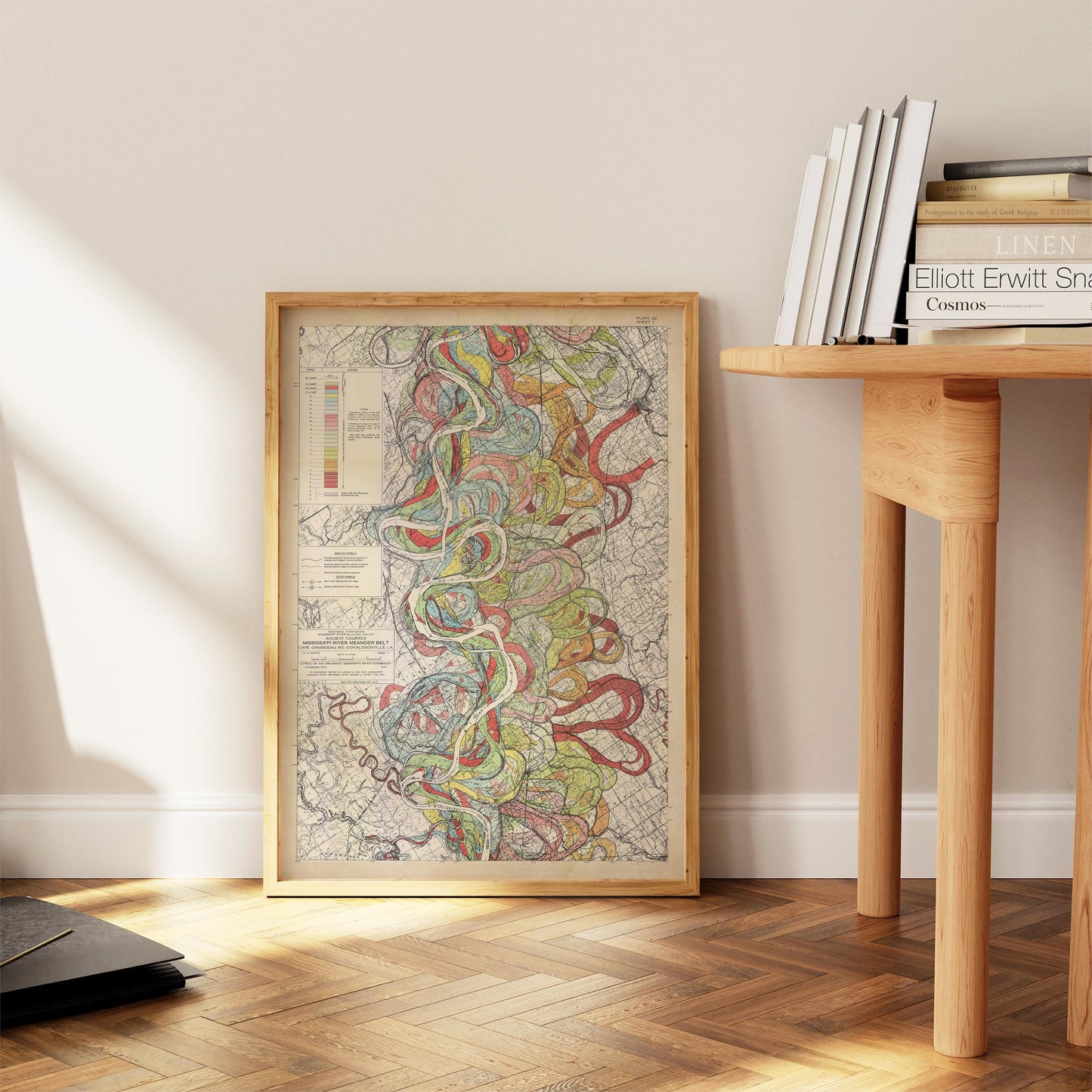 Harold Fisk Mississippi River Map Print, Helena AR to Rosedale MS, Plate 22, Sheet 7