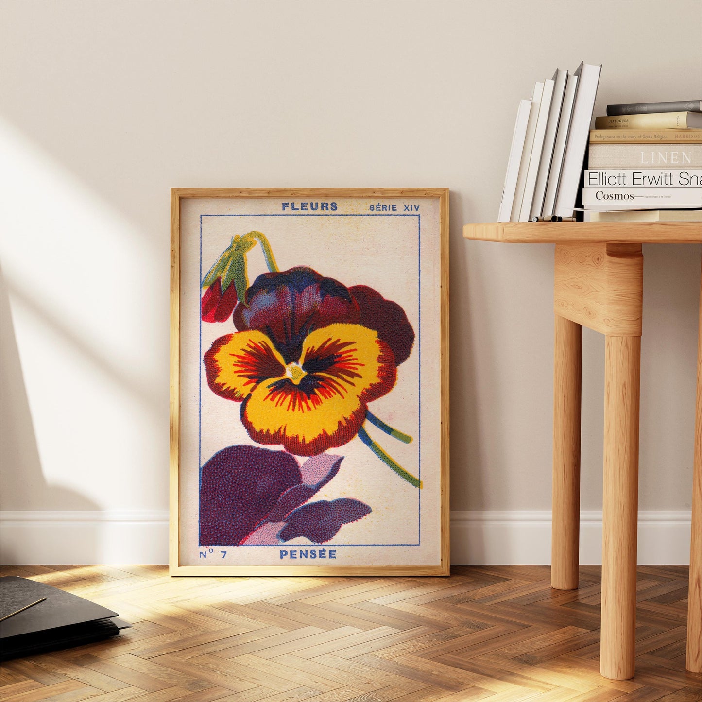 Vintage Pansy Flower Print