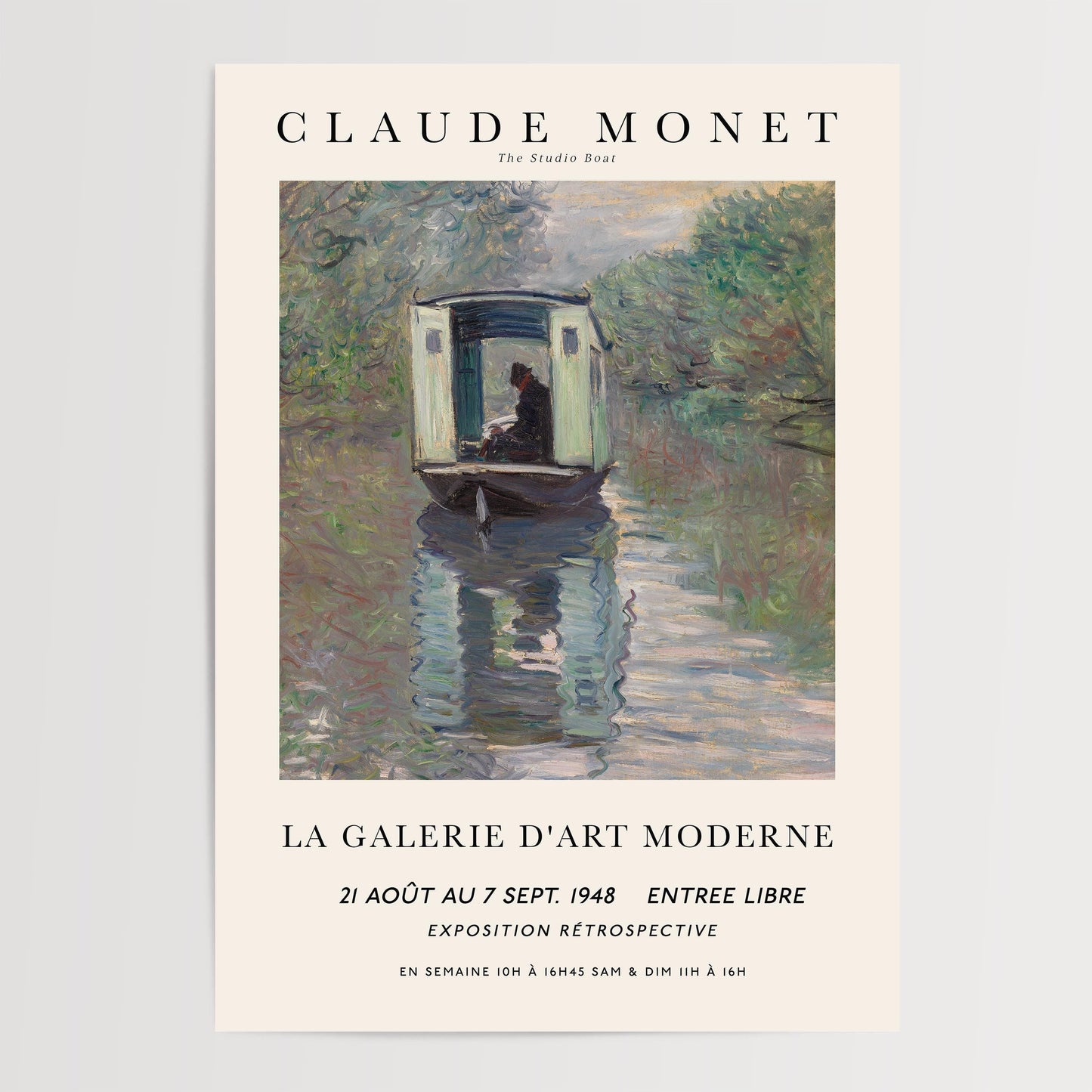 Monet - The Studio Boat Print