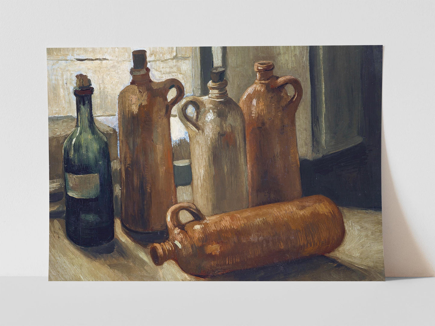 Van Gogh - Still Life with Five Bottles Print