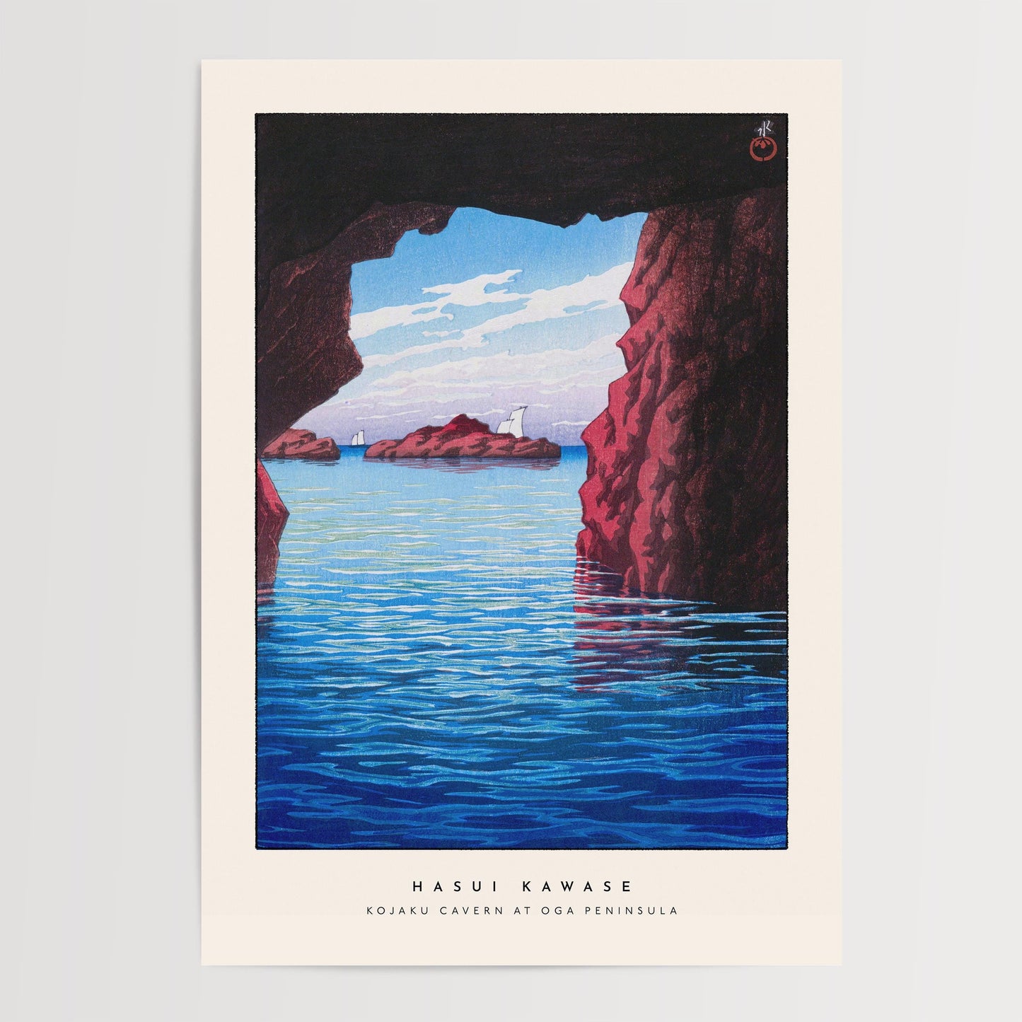 Hasui Kawase - Kojaku Cavern at Oga Peninsula Print