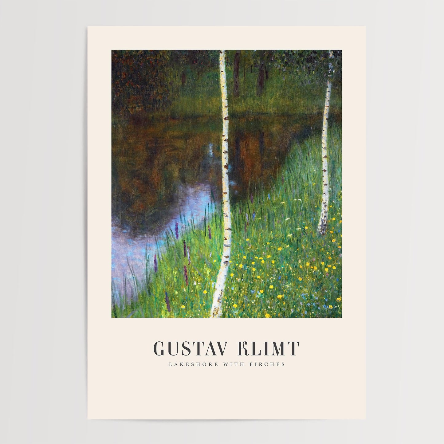 Gustav Klimt - Lakeshore with Birches Print