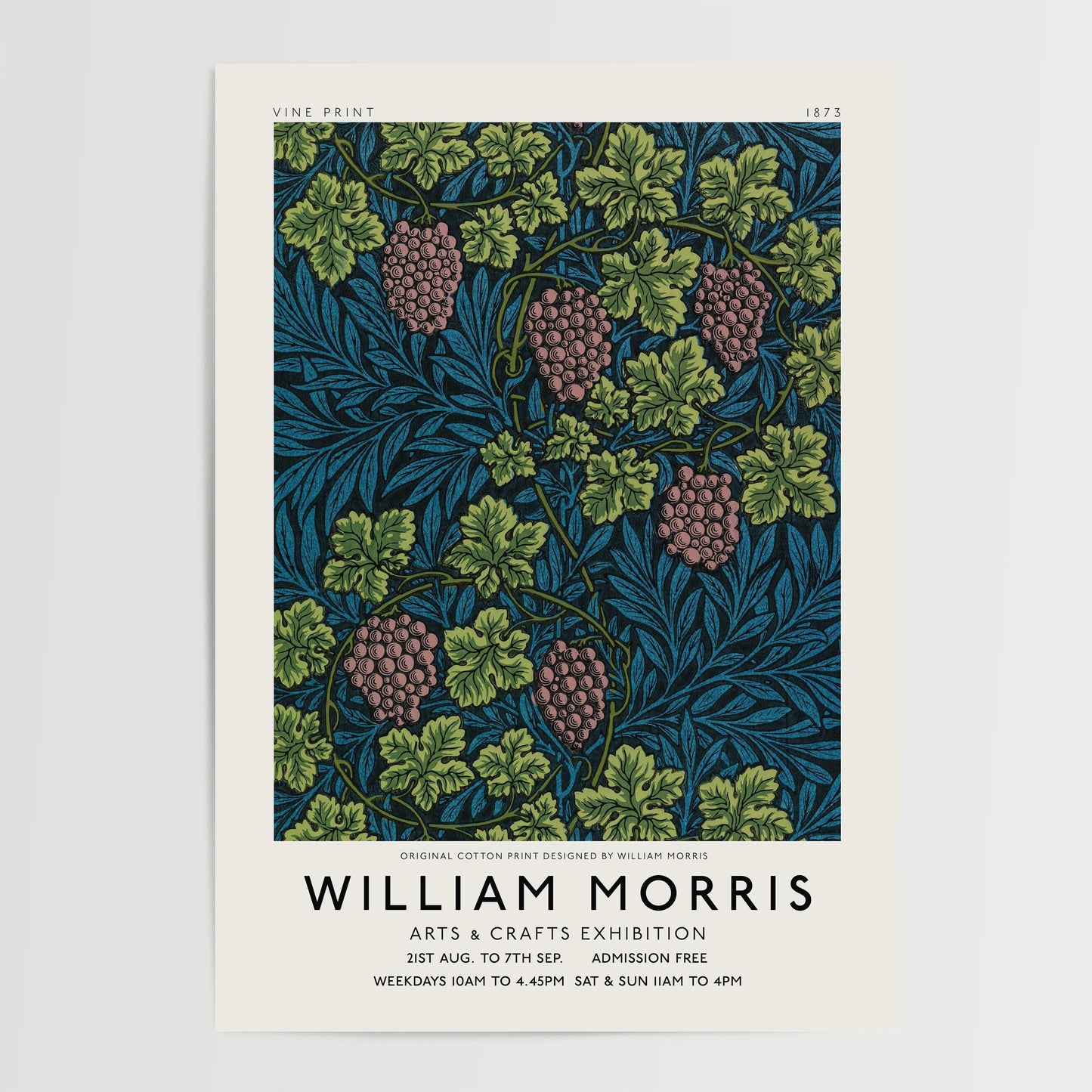 William Morris - Exhibition Poster Vine Pattern Print