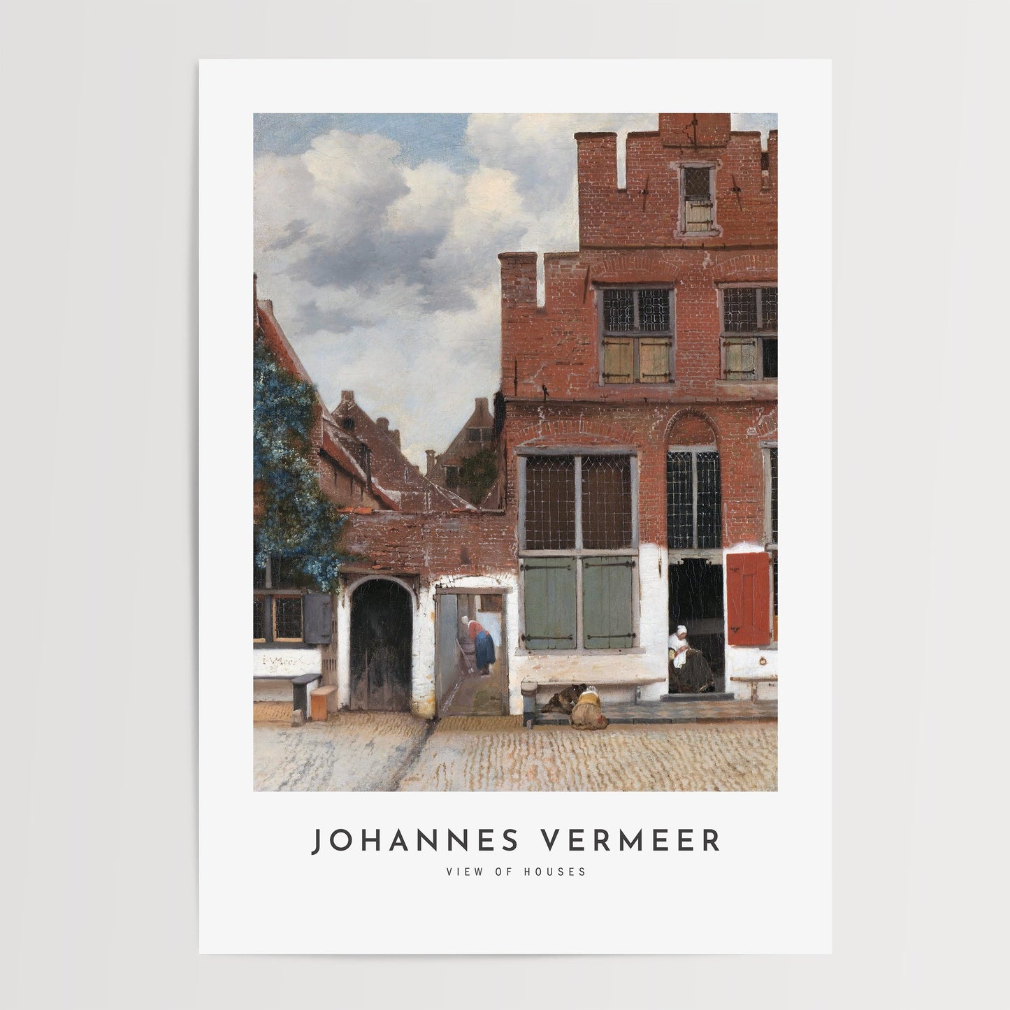 Johannes Vermeer -  View of Houses in Delft, Known as ‘The Little Street Print