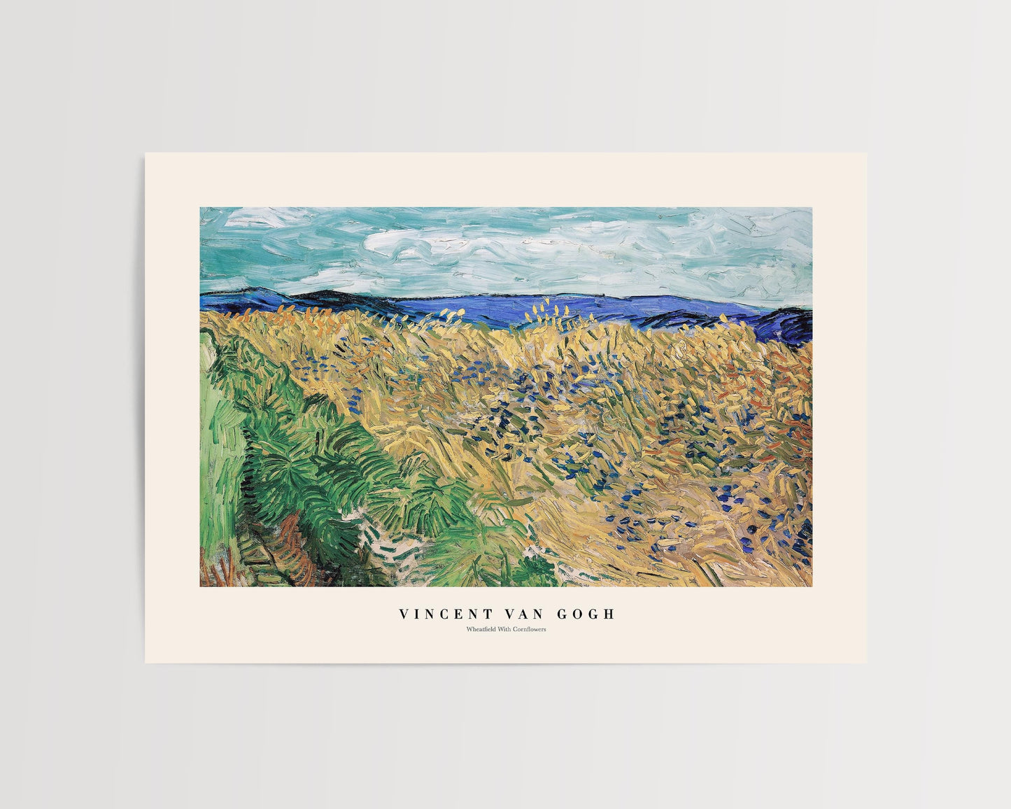 Van Gogh - Wheatfield with Cornflowers Print