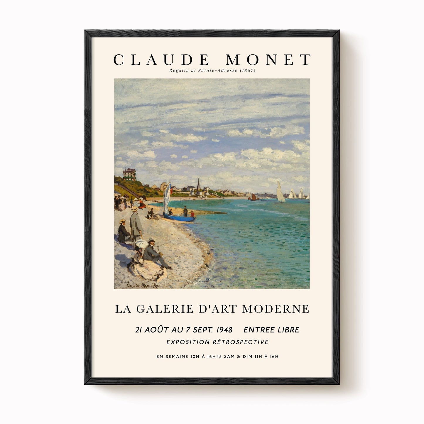 Monet - Regatta at Sainte-Adresse Print