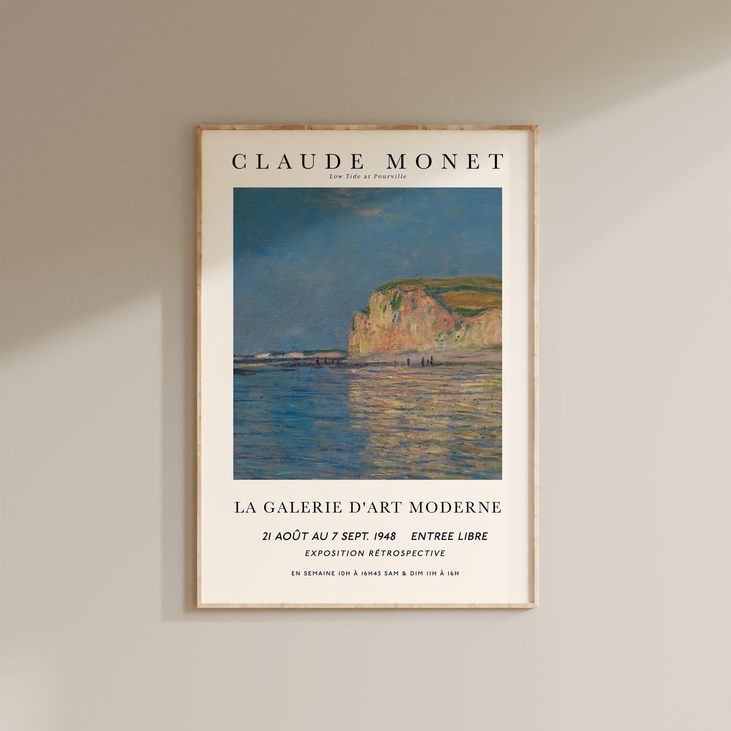 Monet - Low Tide at Pourville Print