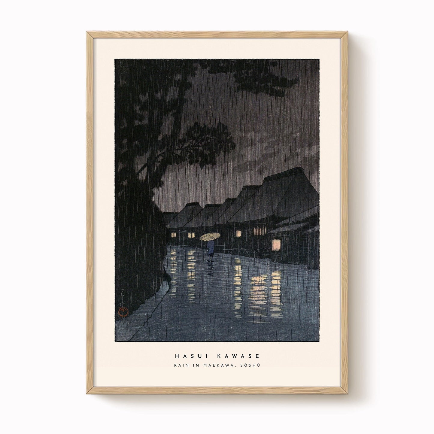 Hasui Kawase - Rain in Maekawa Print