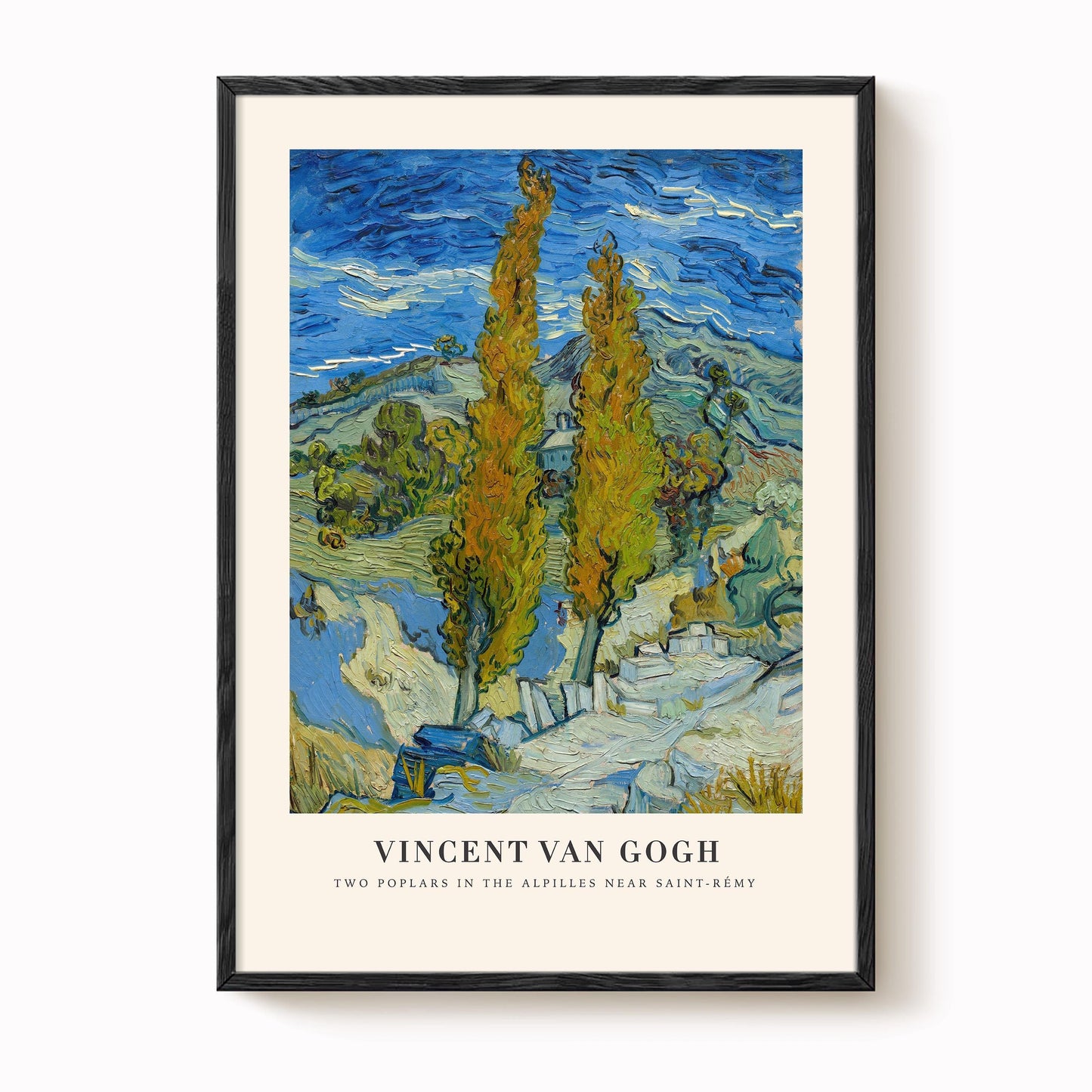 Van Gogh - Two Poplars in the Alpilles near Saint-Remy Print