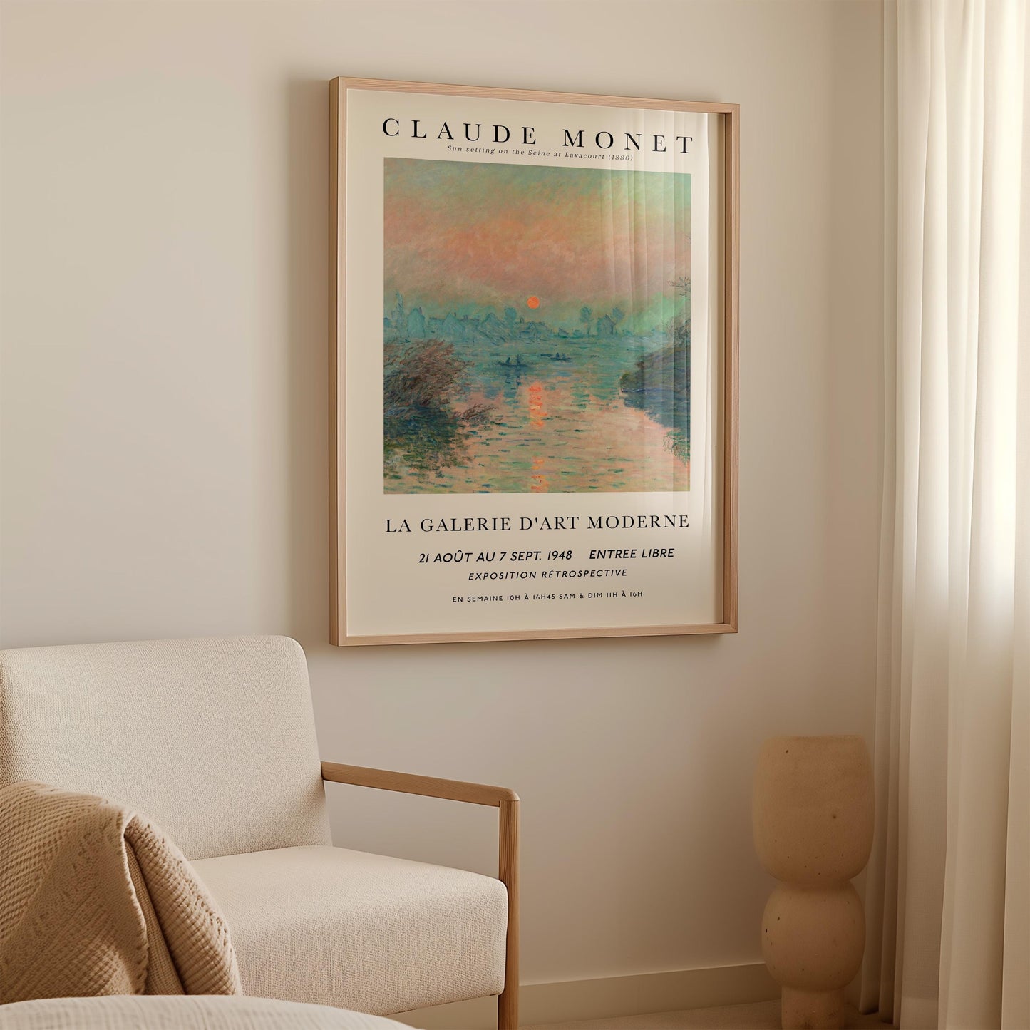 Monet - Sunset on the Seine Print