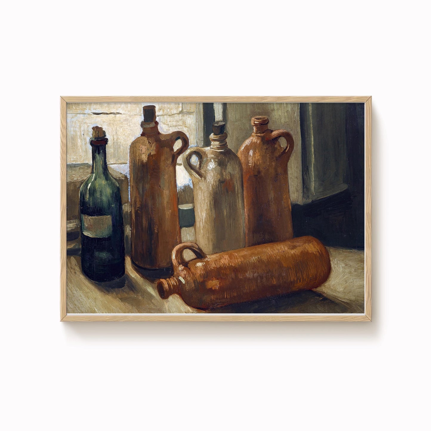 Van Gogh - Still Life with Five Bottles Print
