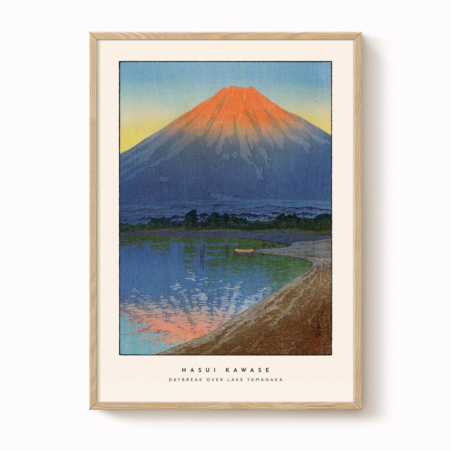 Hasui Kawase - Daybreak Over Lake Yamanaka Print