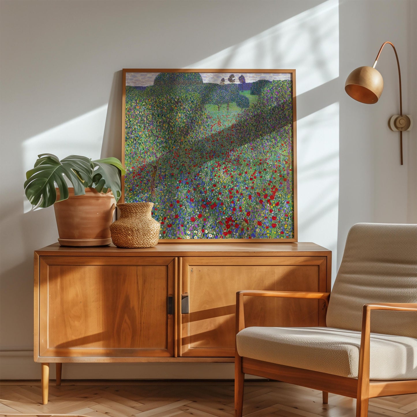 Gustav Klimt - Poppy Meadow Art Print