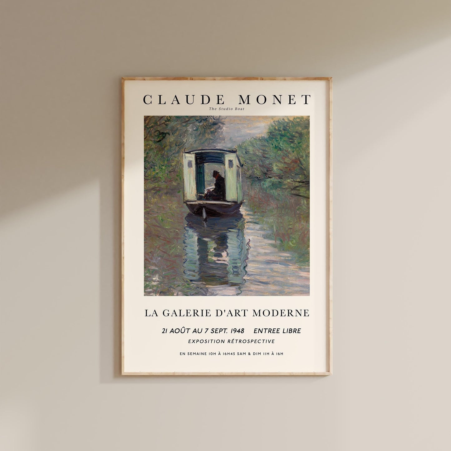 Monet - The Studio Boat Print