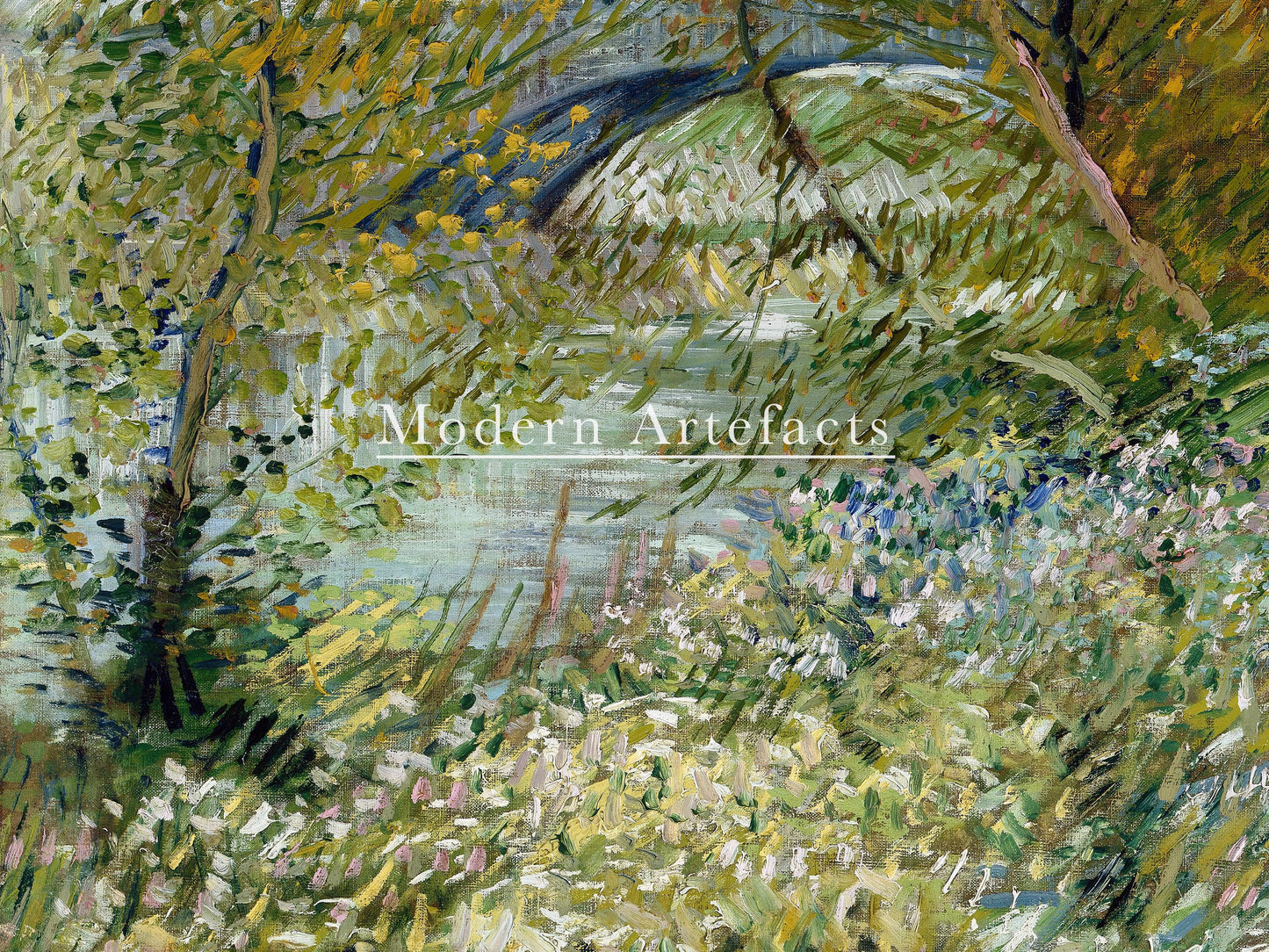 Van Gogh Wall – Riverbank In Springtime print