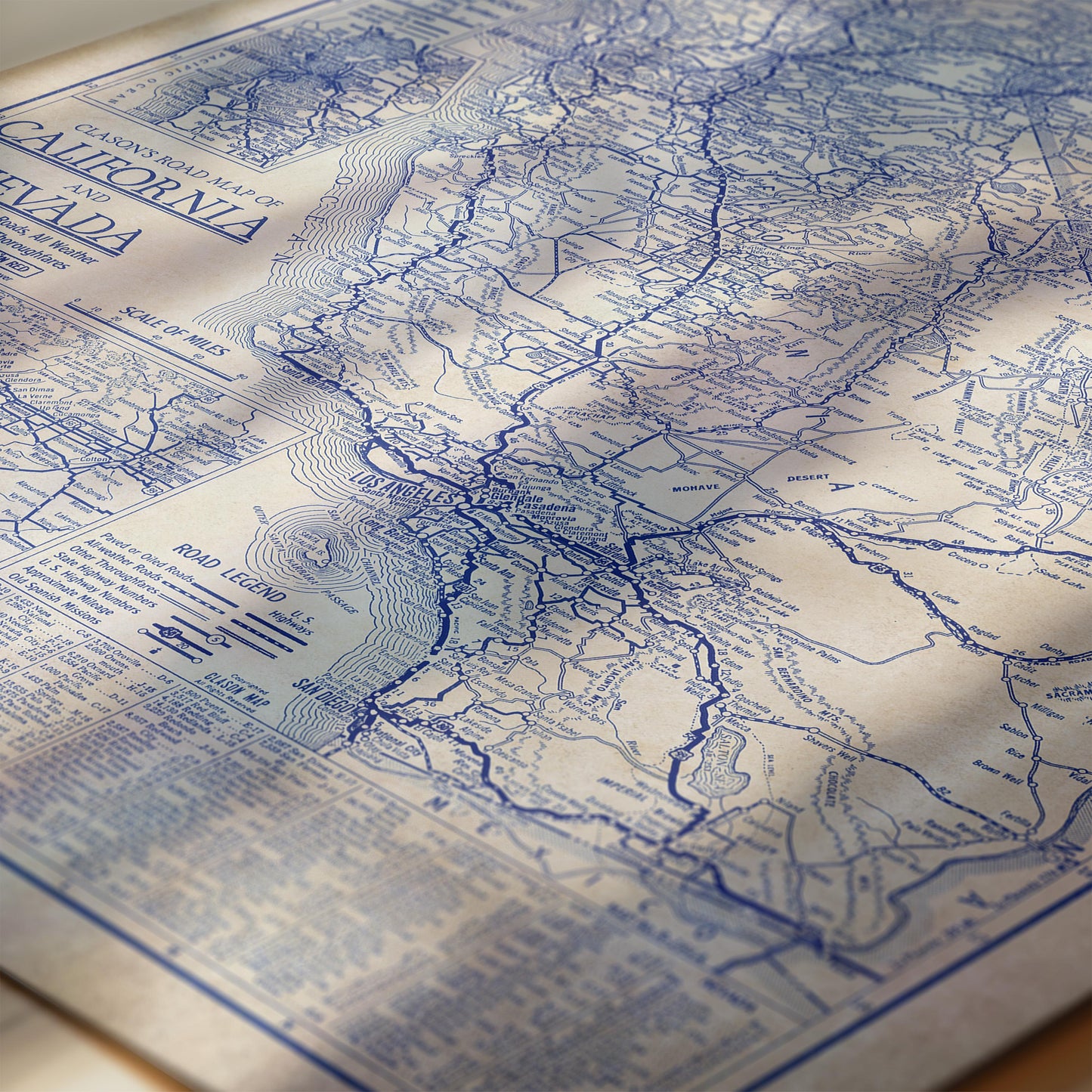 The image is a detailed map of California, with various roads, landmarks, and geographical features clearly marked.