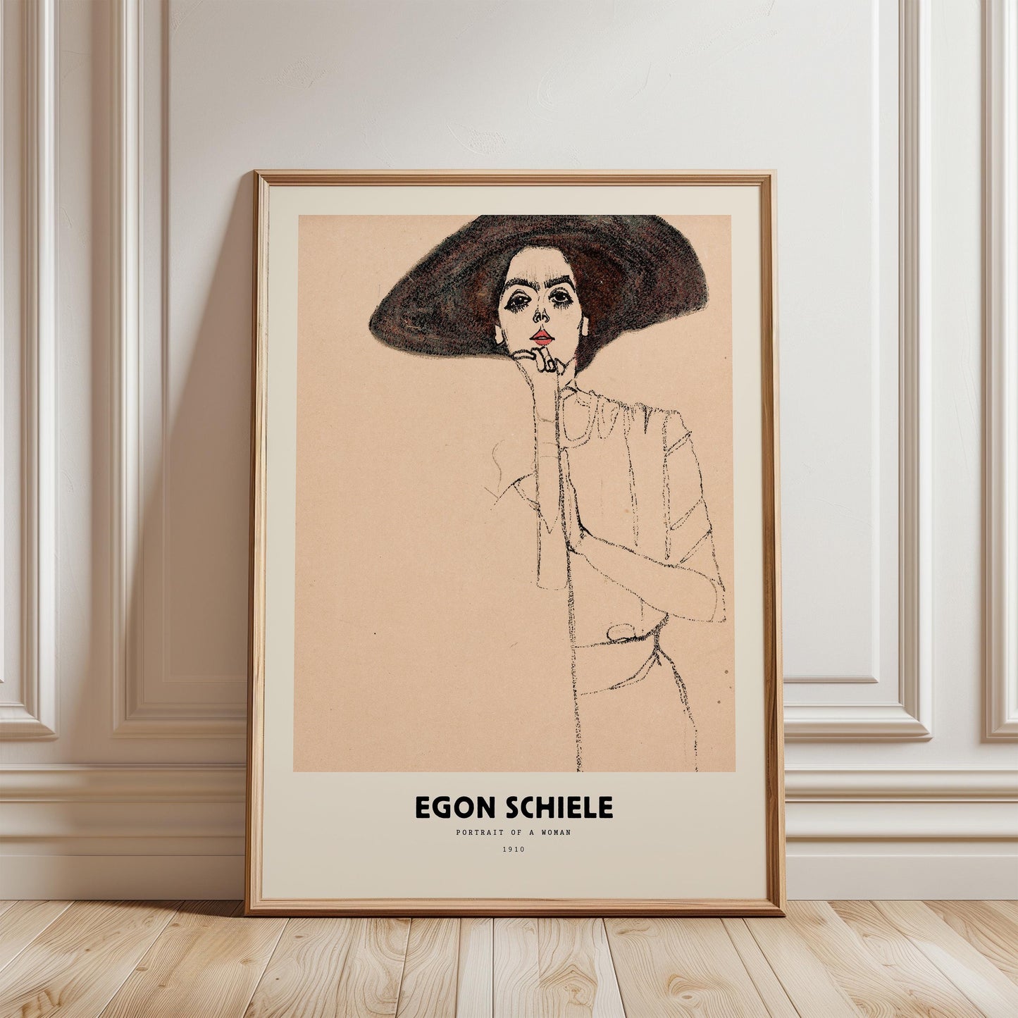 Egon Schiele - Woman with Wide Hat Print