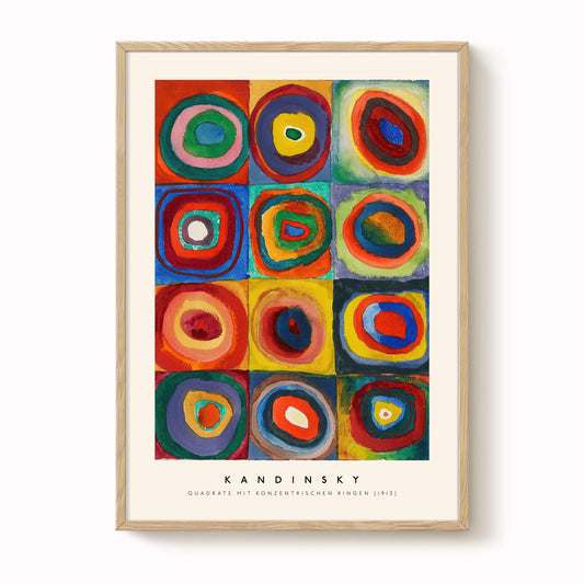 Kandinsky - Quadrate mit konzentrischen Ringen Print