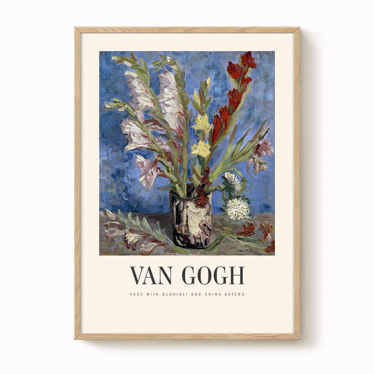 Van Gogh - Vase with Gladioli And China Asters Print
