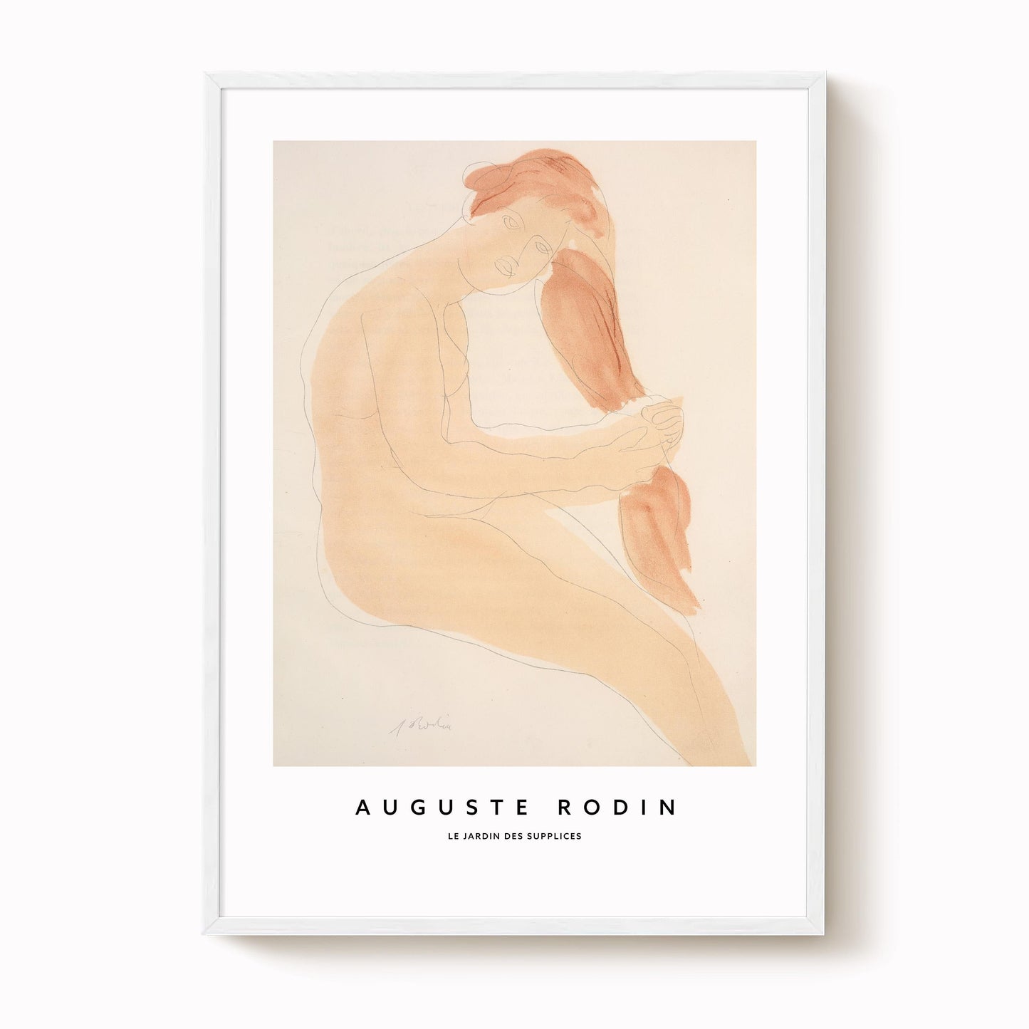 Auguste Rodin - Seated Nude Print