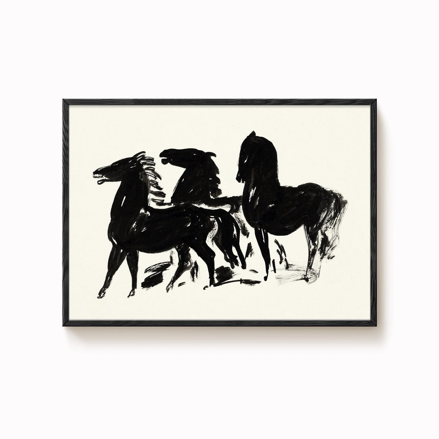 Leo Gestel - Three Black Horses Print