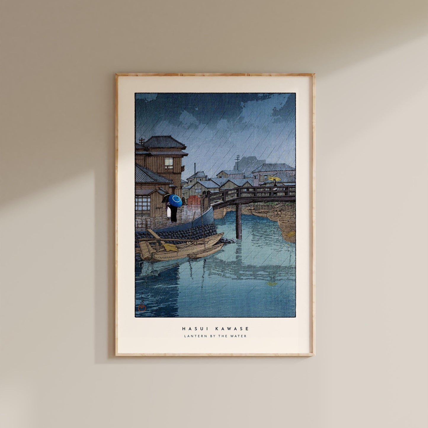 Hasui Kawase - Lantern By The Water Print