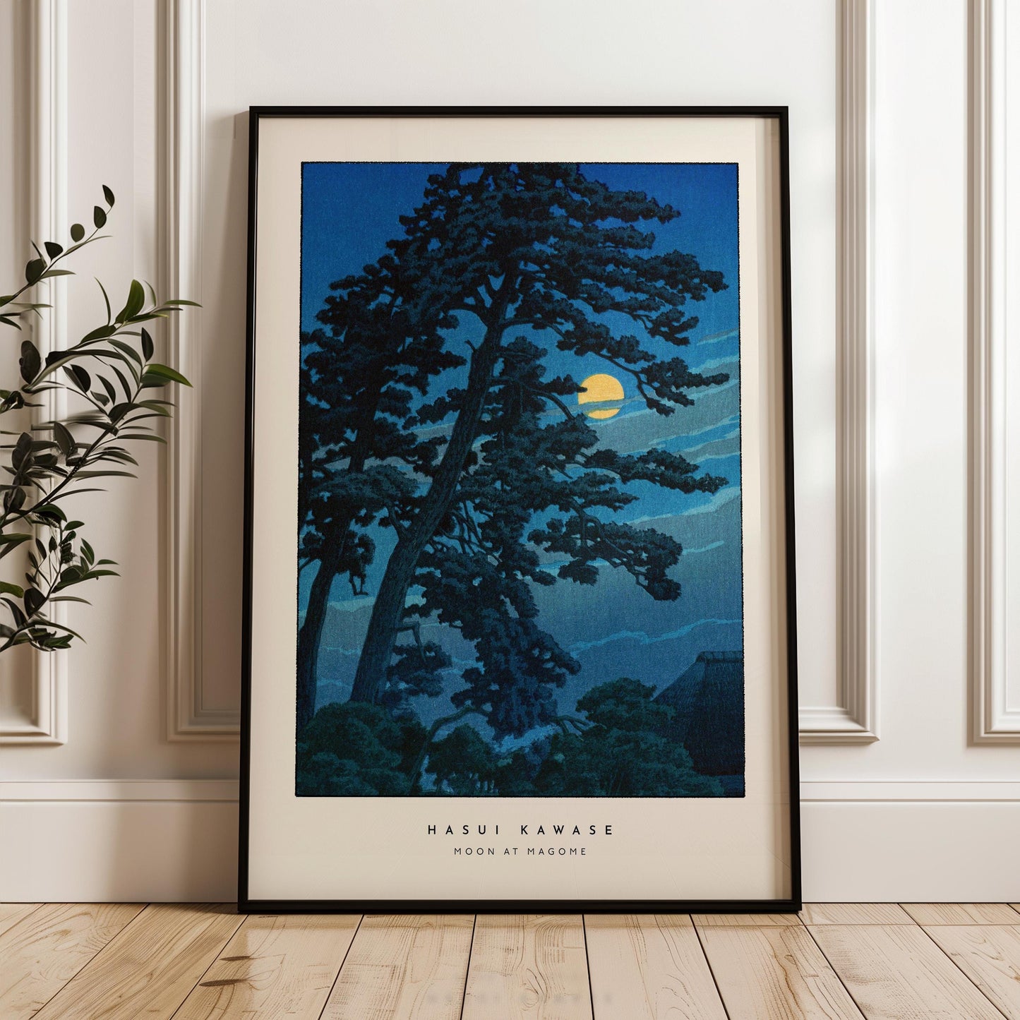 Hasui Kawase Moon At Magome Print