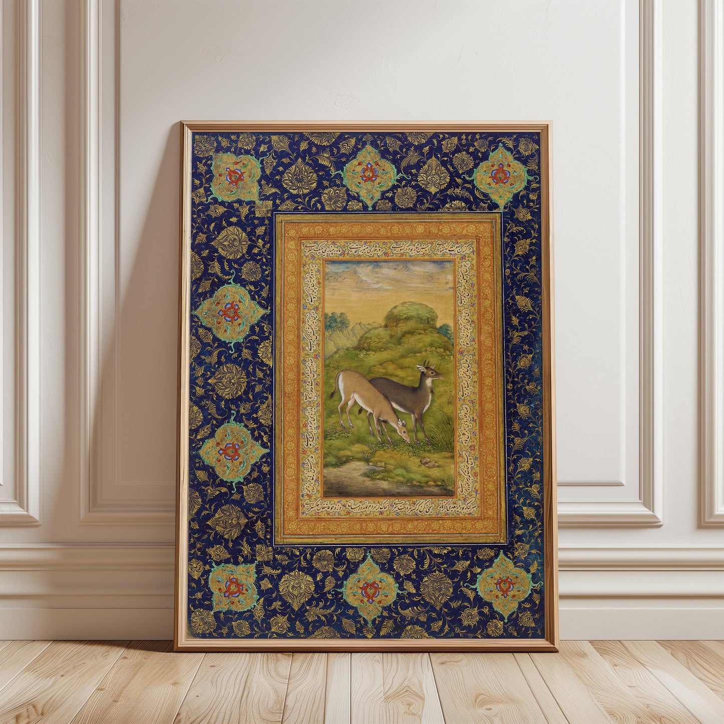 Mughal Two Deer Print