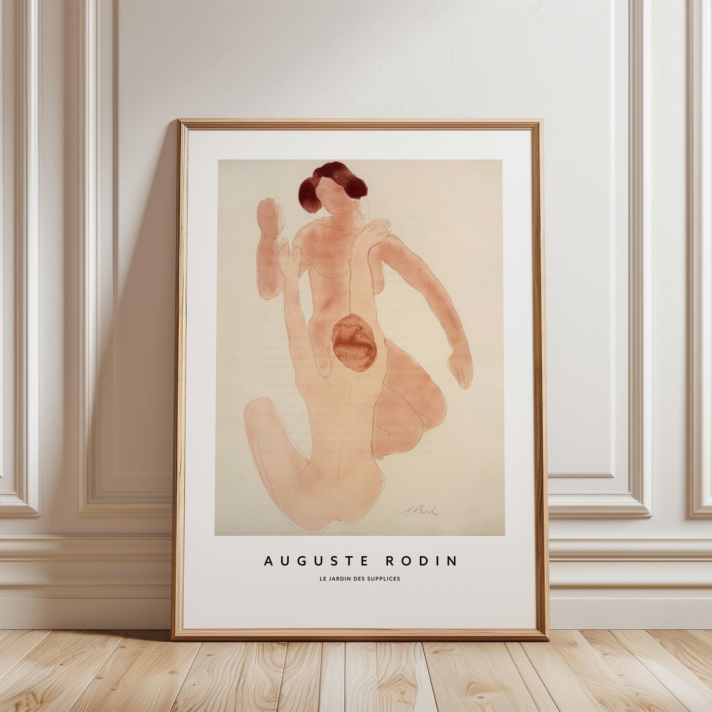 Auguste Rodin - Nude Watercolour Print