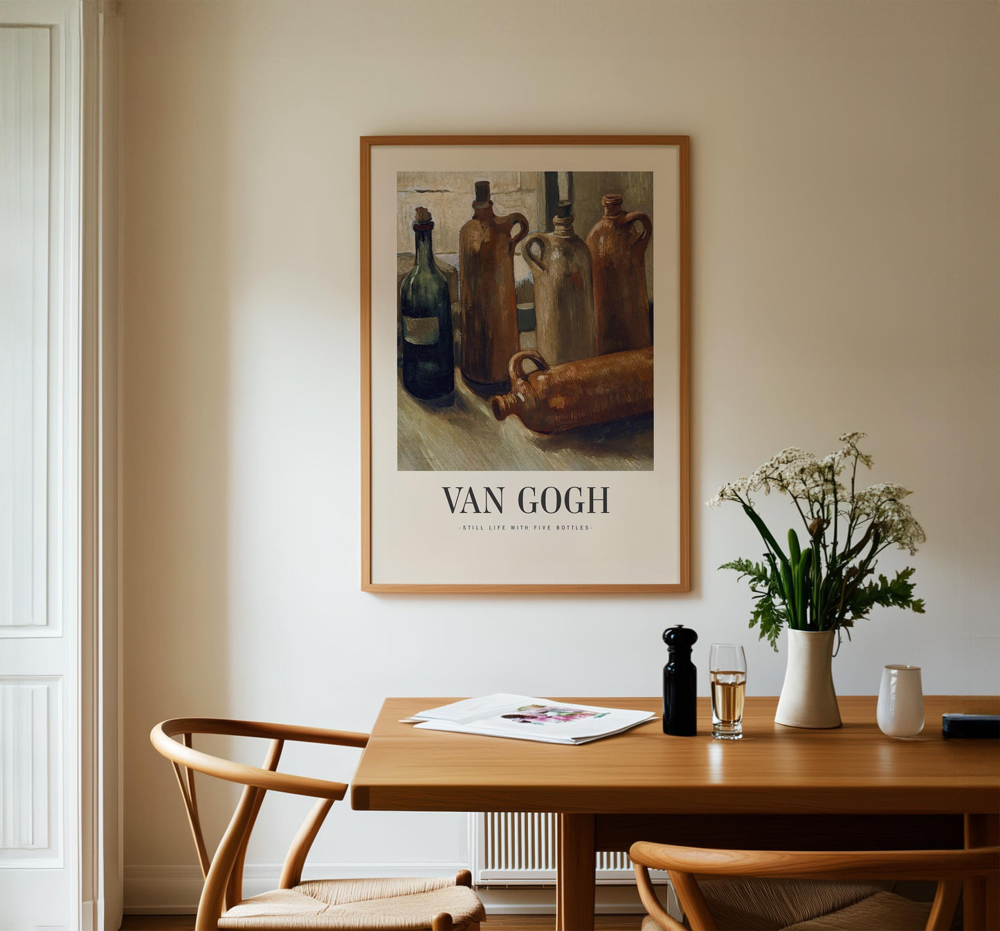 Van Gogh - Still Life with Five Bottles Print