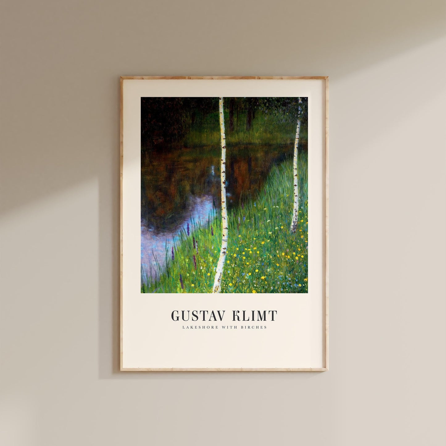 Gustav Klimt - Lakeshore with Birches Print