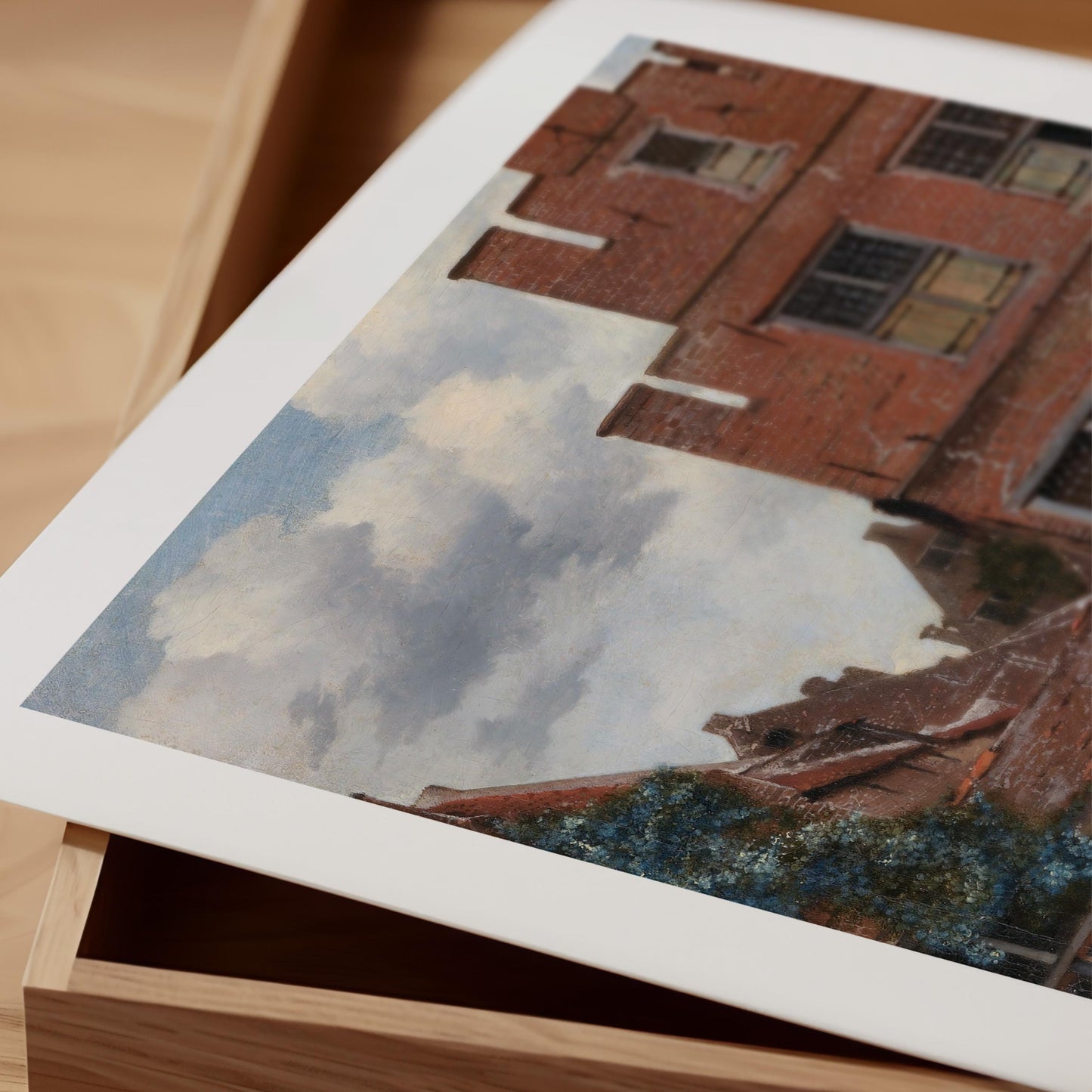 Johannes Vermeer -  View of Houses in Delft, Known as ‘The Little Street Print