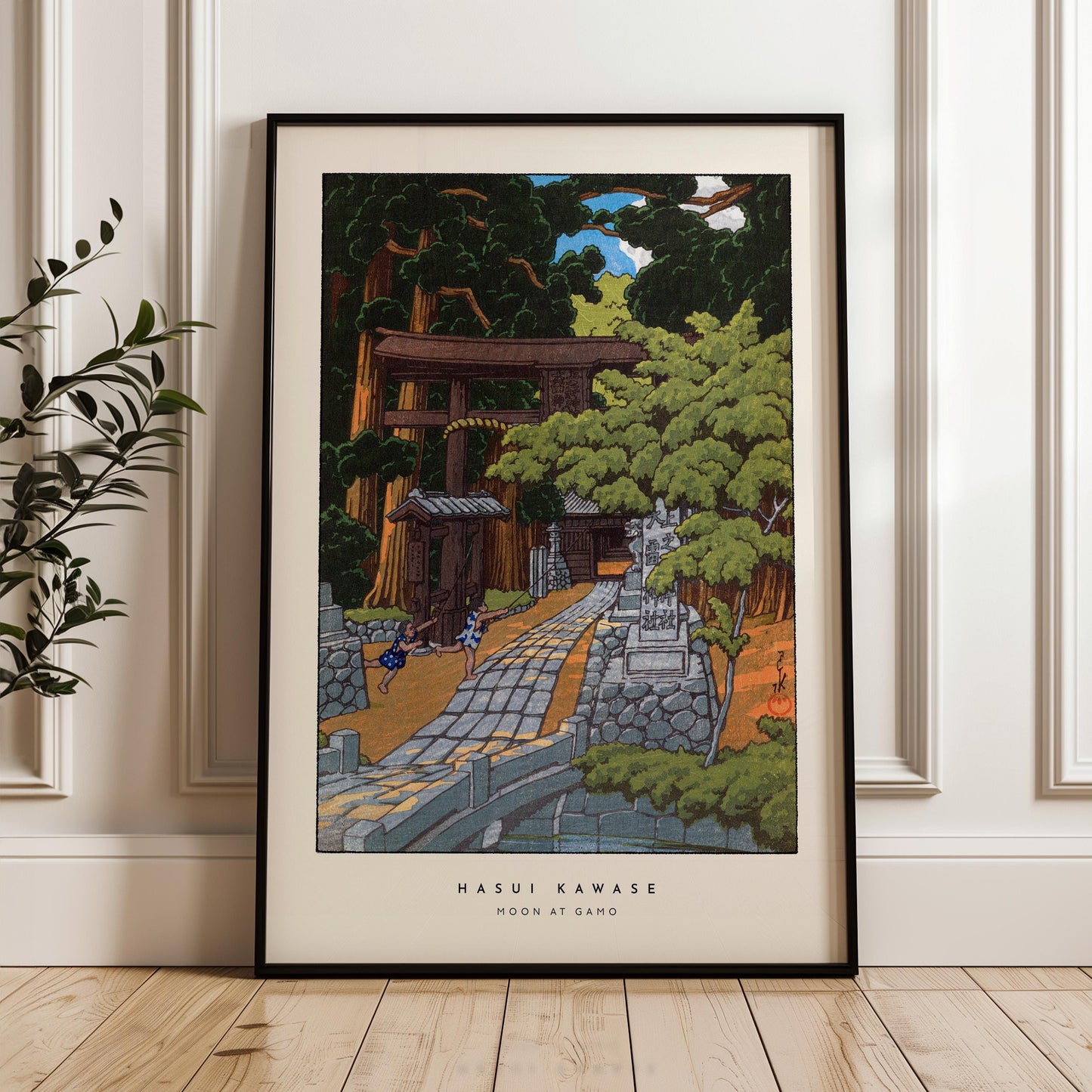 Hasui Kawase Moon At Gamo Print