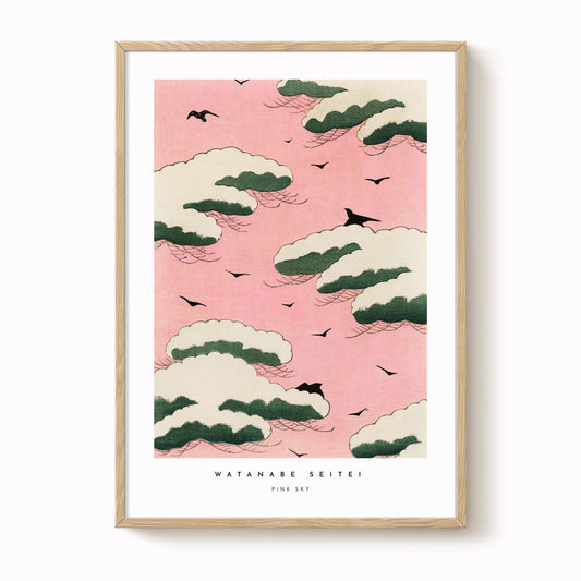 Watanabe Seitei - Pink Sky Print
