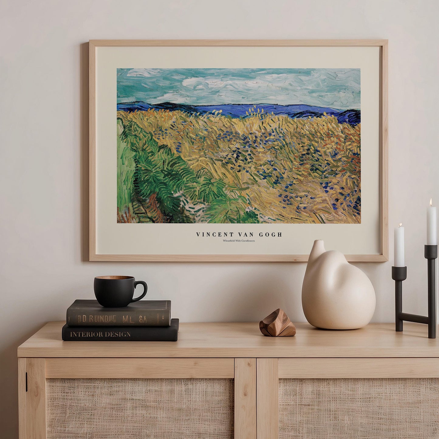 Van Gogh - Wheatfield with Cornflowers Print