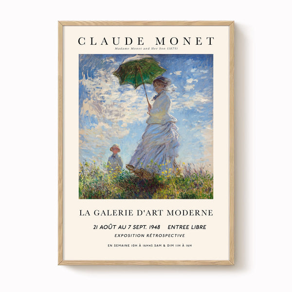Monet - Woman with a Parasol Print