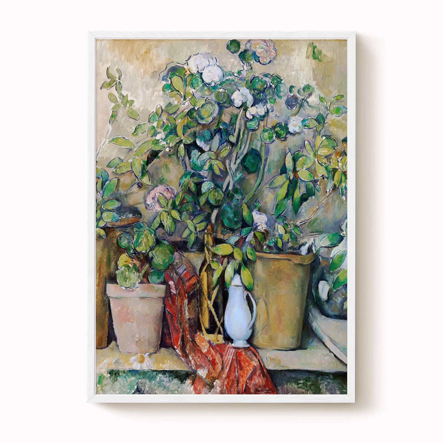 Cezanne - Terracotta Pots and Flowers Print