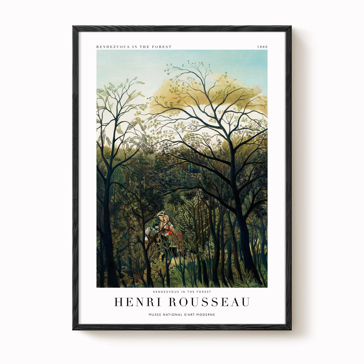 Henri Rousseau - Rendezvous in the Forest Print