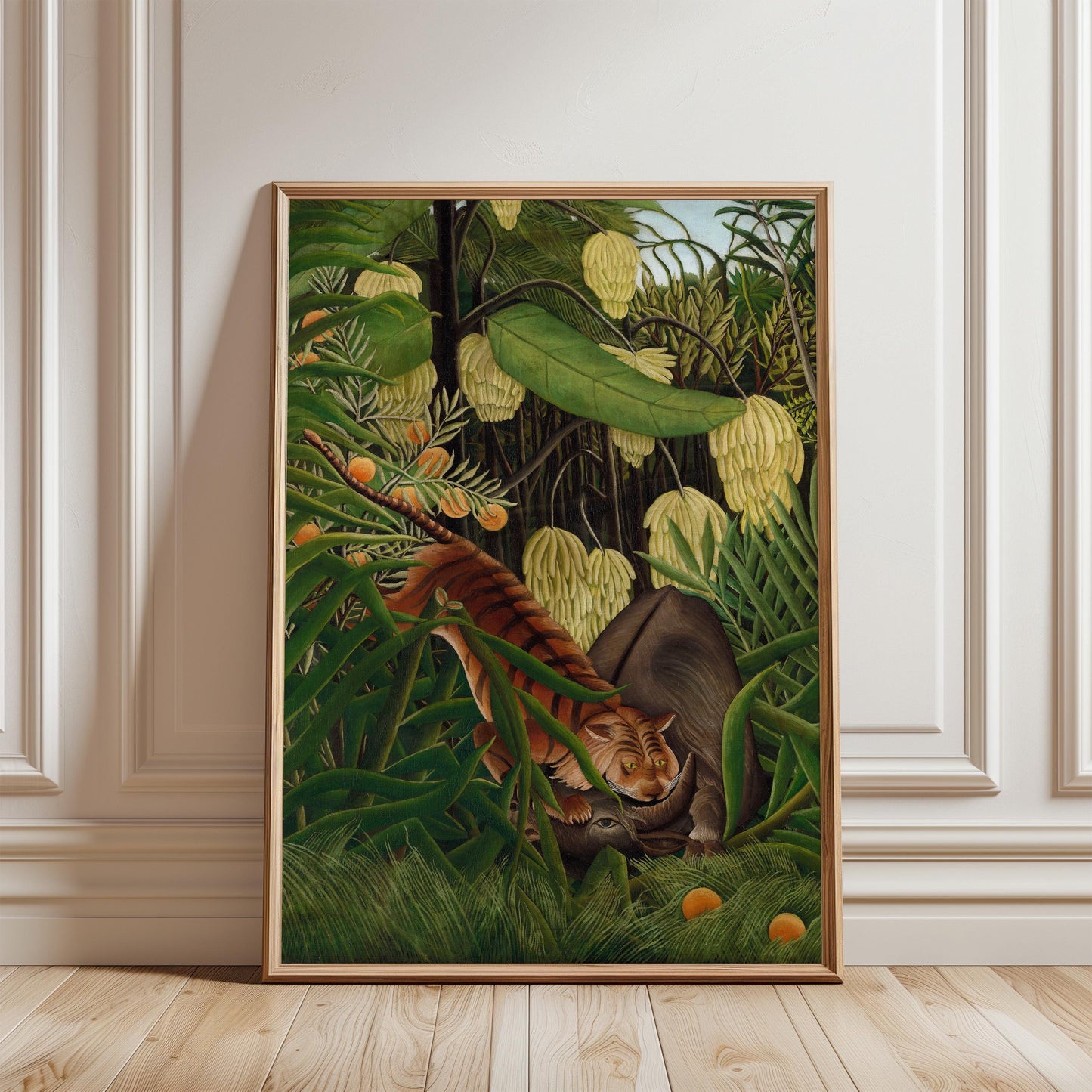 Henri Rousseau - Tiger vs Buffalo Print