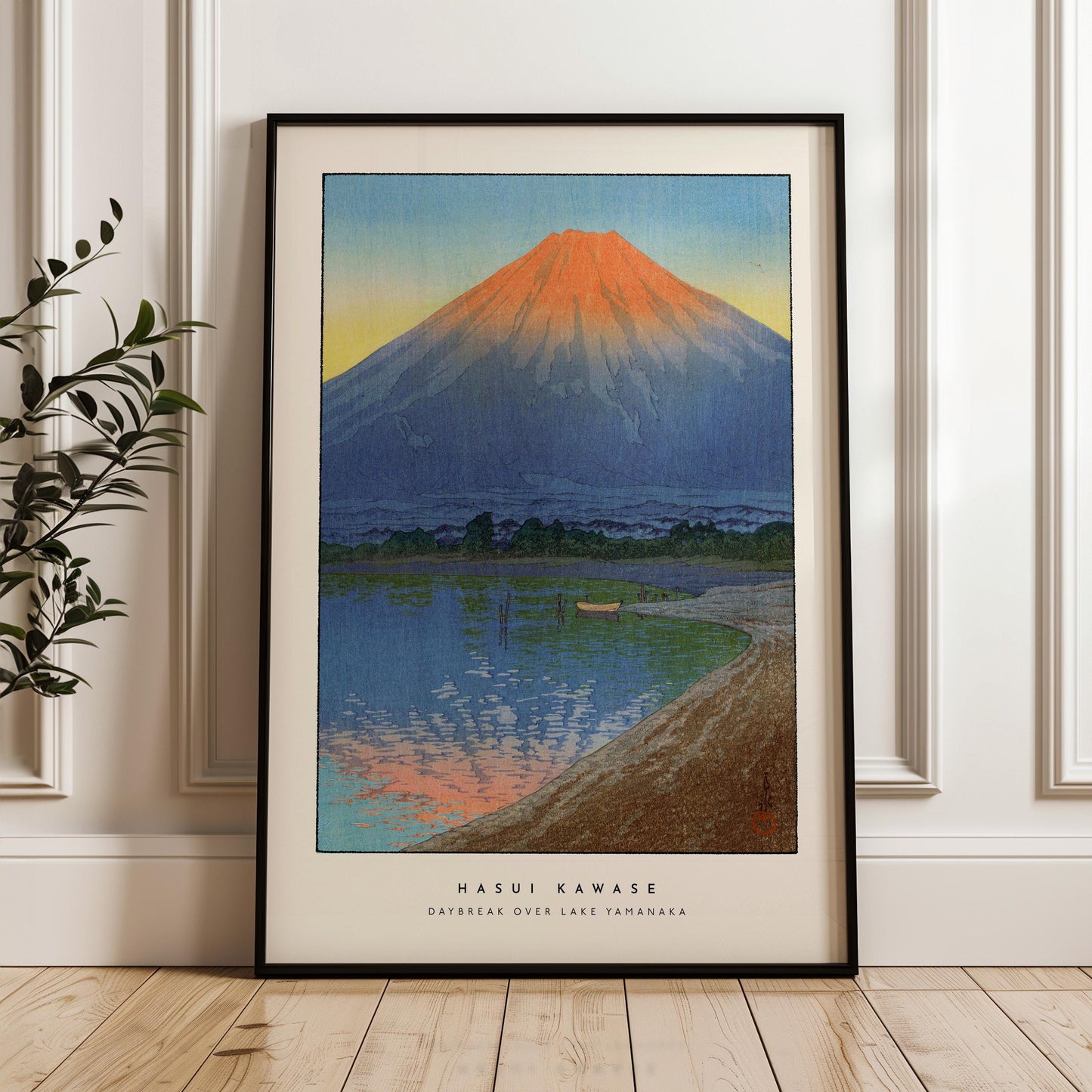 Hasui Kawase - Daybreak Over Lake Yamanaka Print