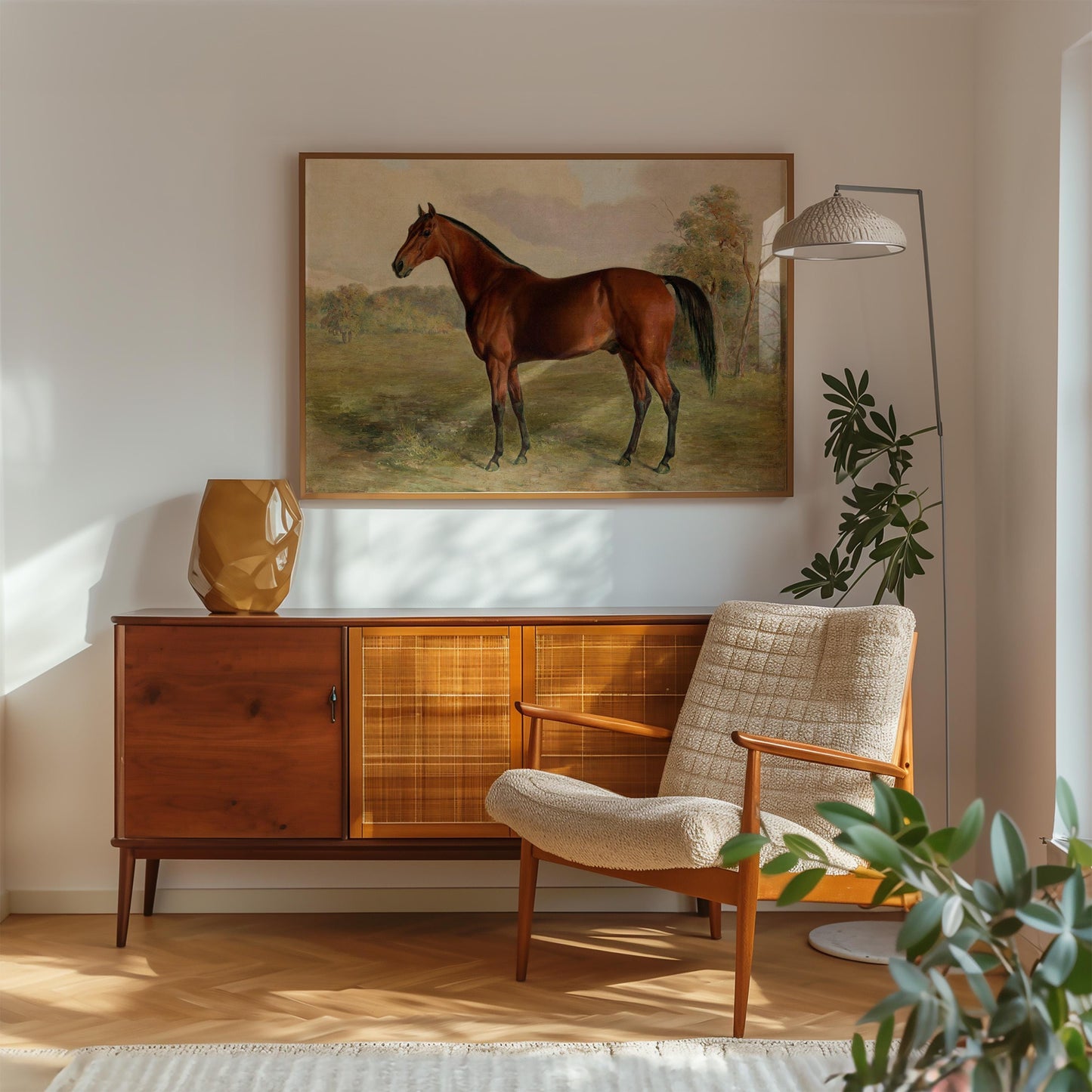 Vintage Painting Horse Print